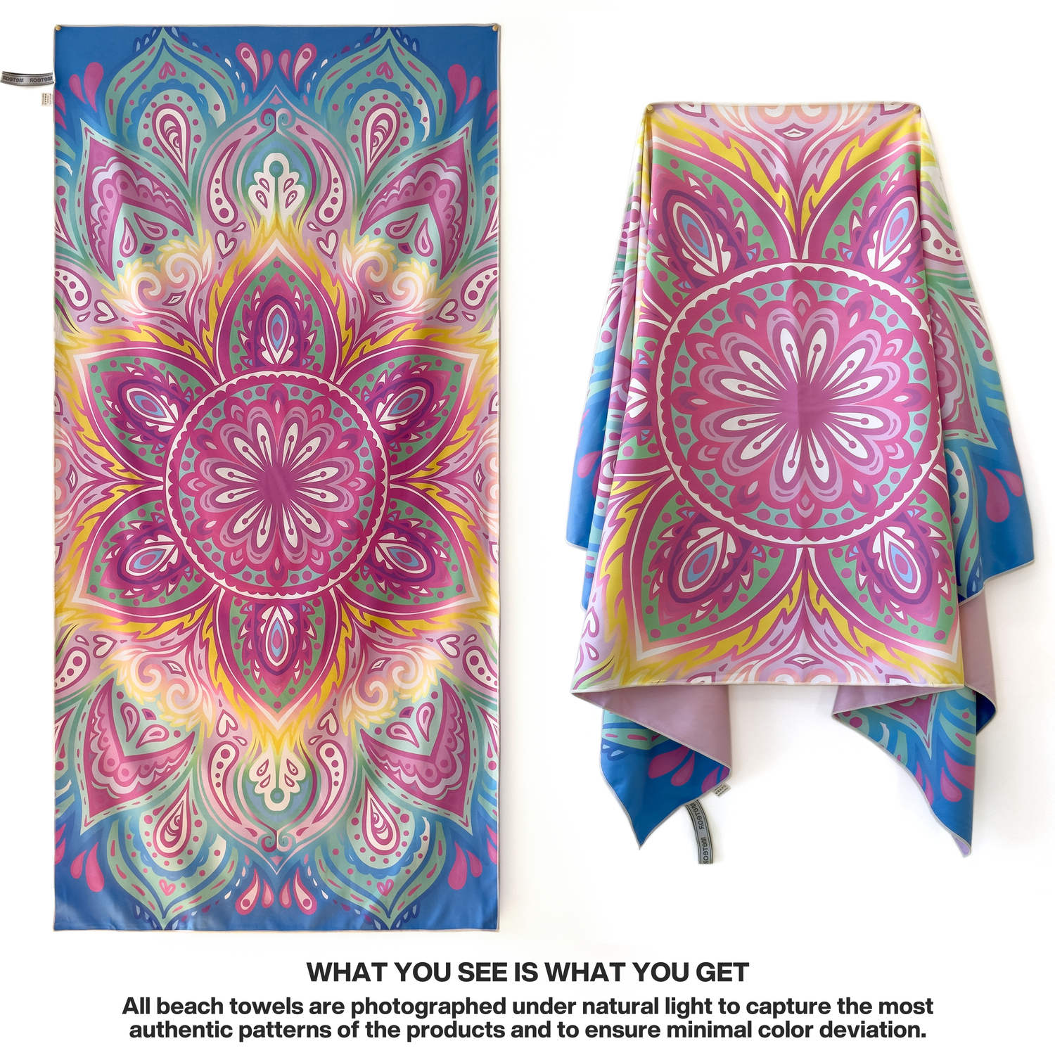METEOR 180x90cm Extra Large Beach Towel, Sand Free, Quick Dry, With Carry Bag - Picture 16 of 203