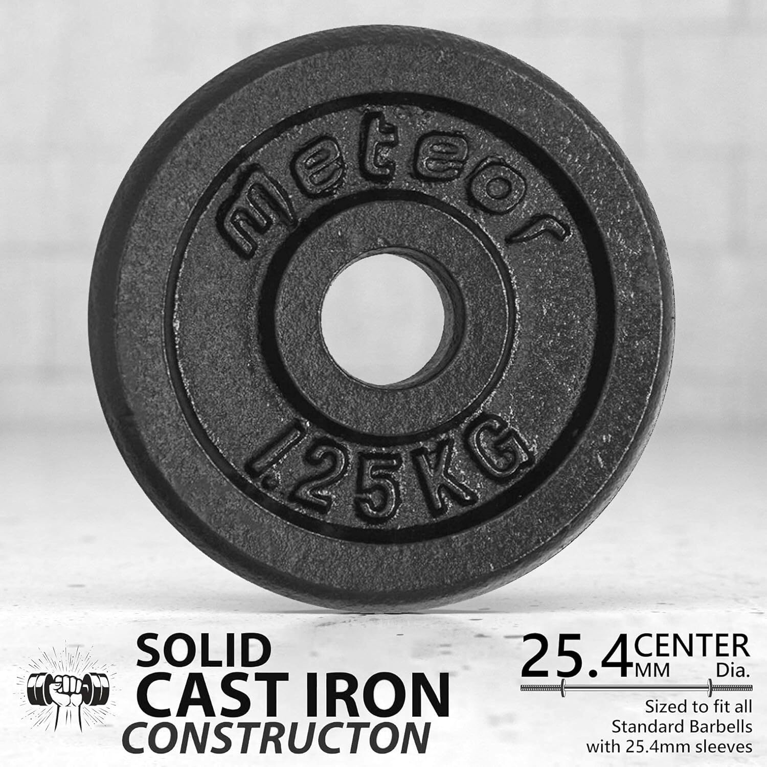 METEOR 0.5-10kg Standard Cast Iron Weight Plate Weightlifting Dumbbell Barbell - Picture 59 of 81