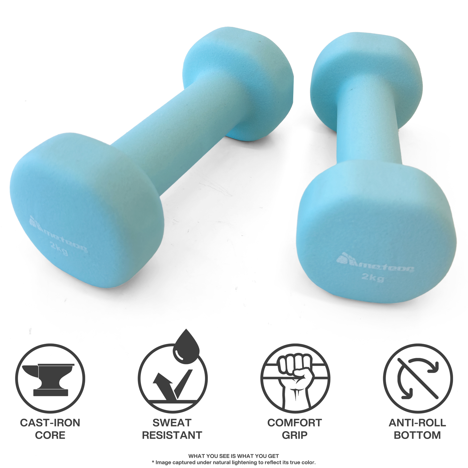 METEOR Anti-Slip Dumbbell-Dumbbell Set-Weightlifting-Barbell-Gym Weights - Picture 34 of 104