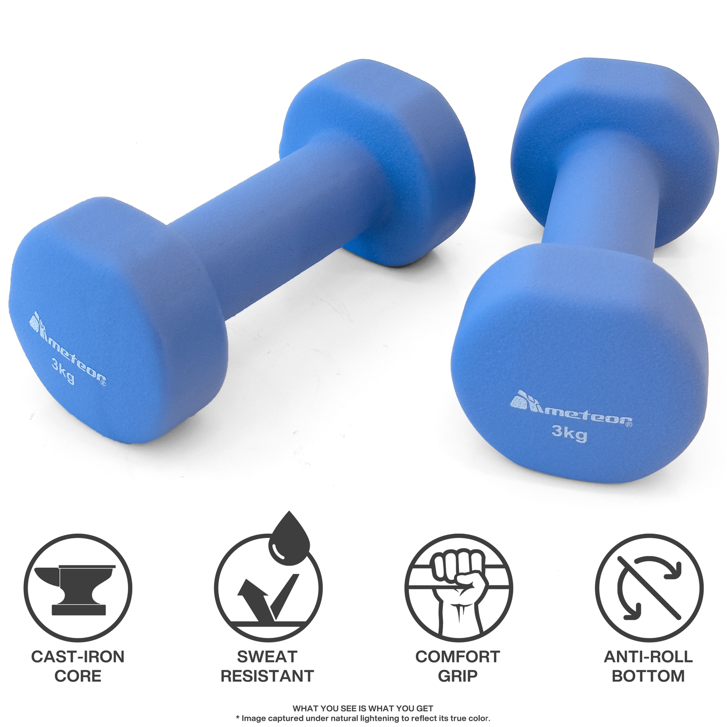 METEOR Anti-Slip Dumbbell-Dumbbell Set-Weightlifting-Barbell-Gym Weights - Picture 42 of 104