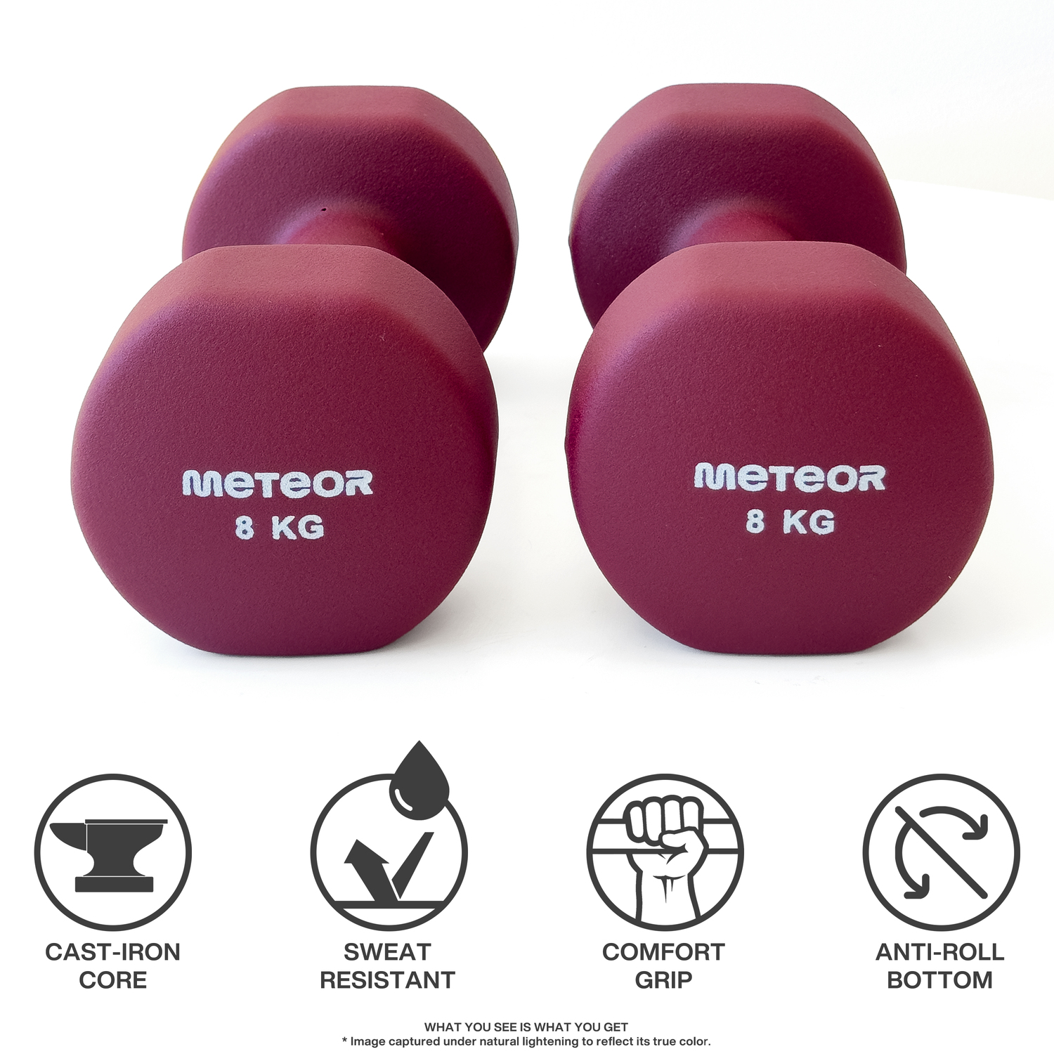 METEOR Anti-Slip Dumbbell-Dumbbell Set-Weightlifting-Barbell-Gym Weights - Picture 66 of 104