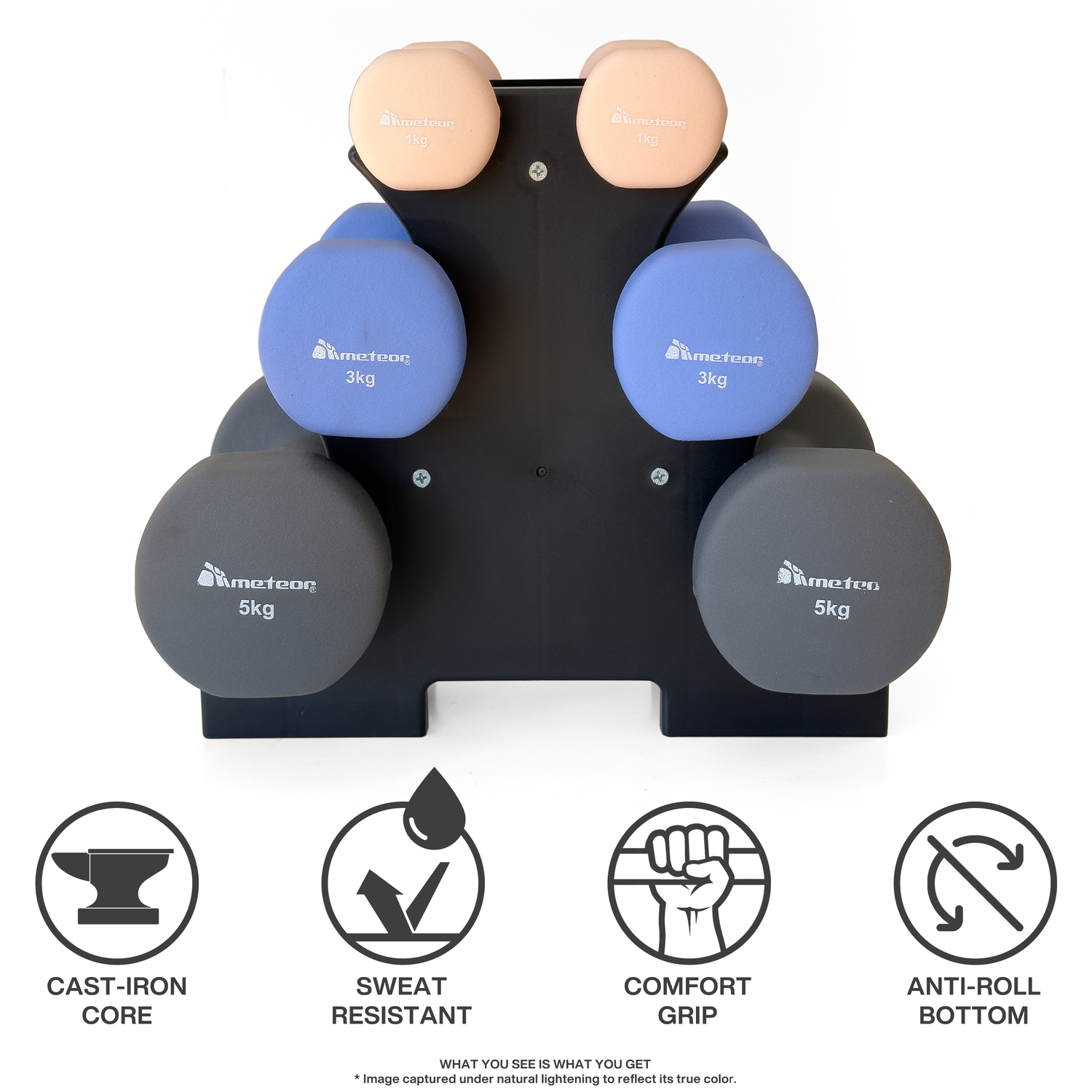METEOR Anti-Slip Dumbbell-Dumbbell Set-Weightlifting-Barbell-Gym Weights - Picture 90 of 104