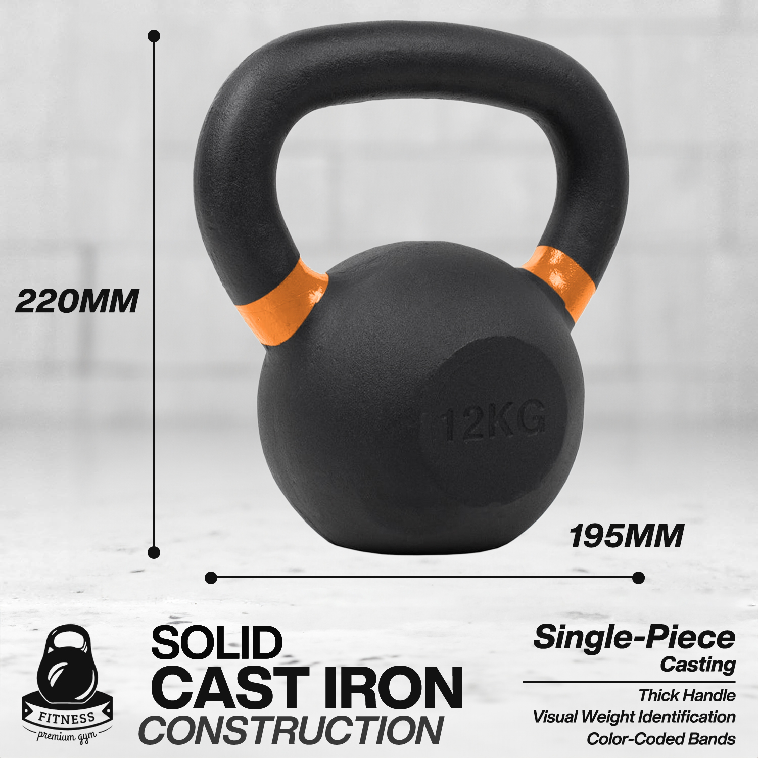 METEOR 4-24kg Cast Iron Kettlebells with Color-Coding Weightlifting Kettlebells - Picture 35 of 77
