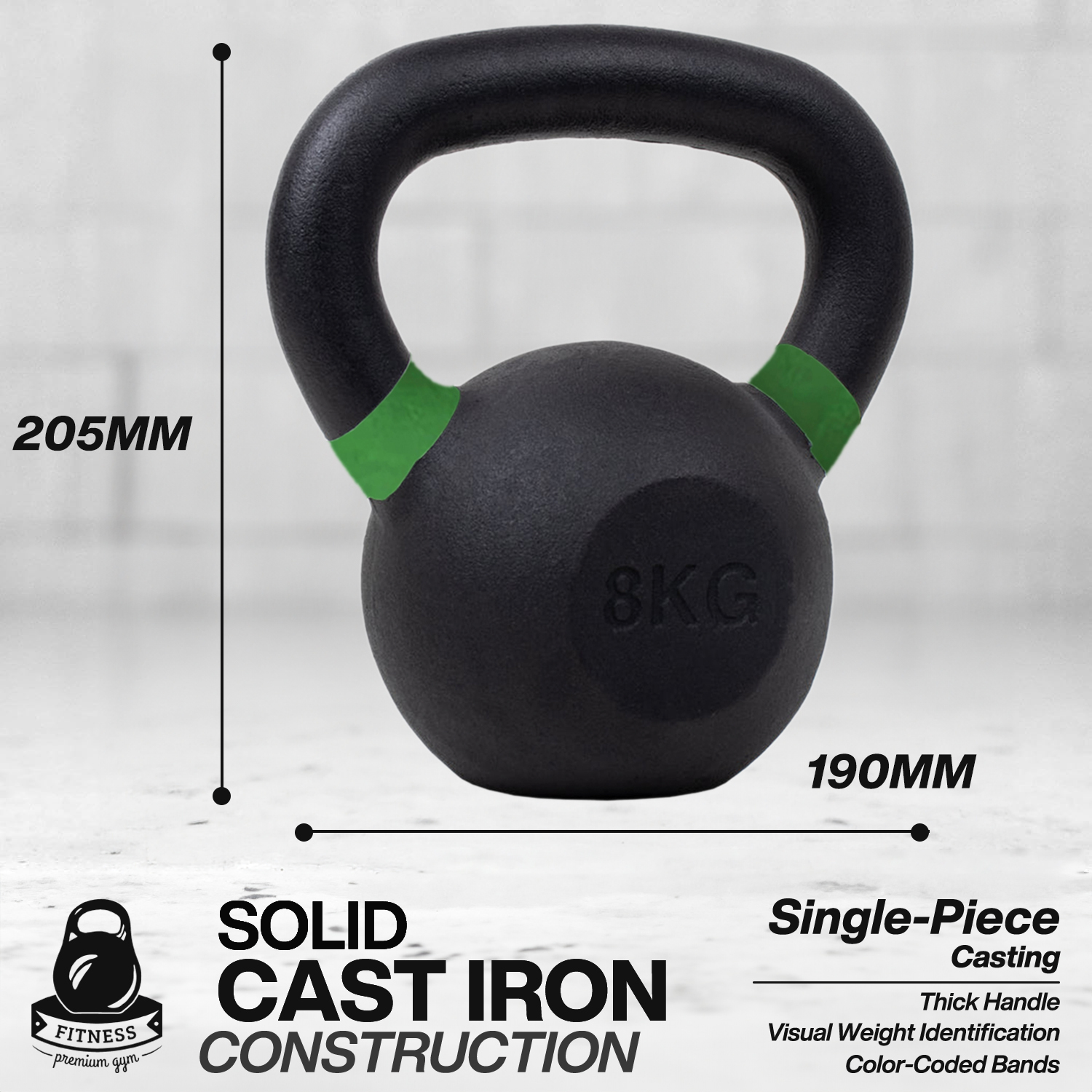 METEOR 4-24kg Cast Iron Kettlebells with Color-Coding Weightlifting Kettlebells - Picture 24 of 77