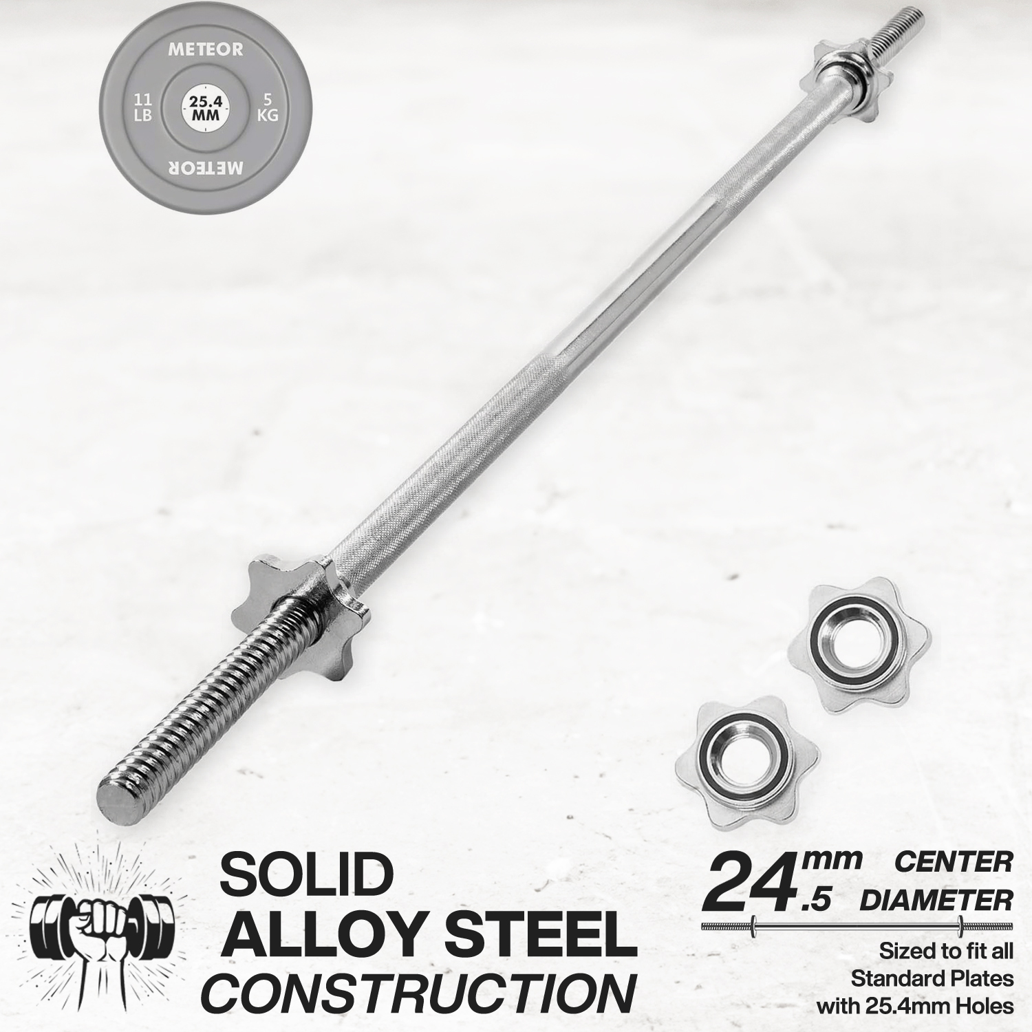 Standard clearance barbell diameter
