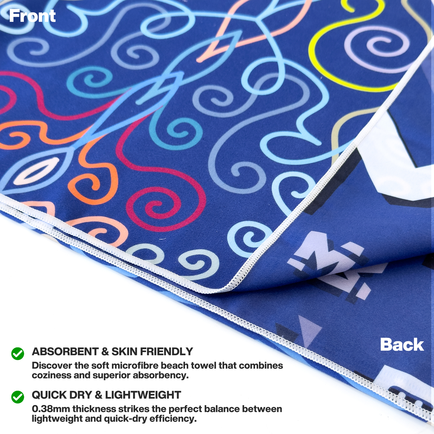 METEOR 180x90cm Extra Large Beach Towel, Sand Free, Quick Dry, With Carry Bag - Picture 24 of 203