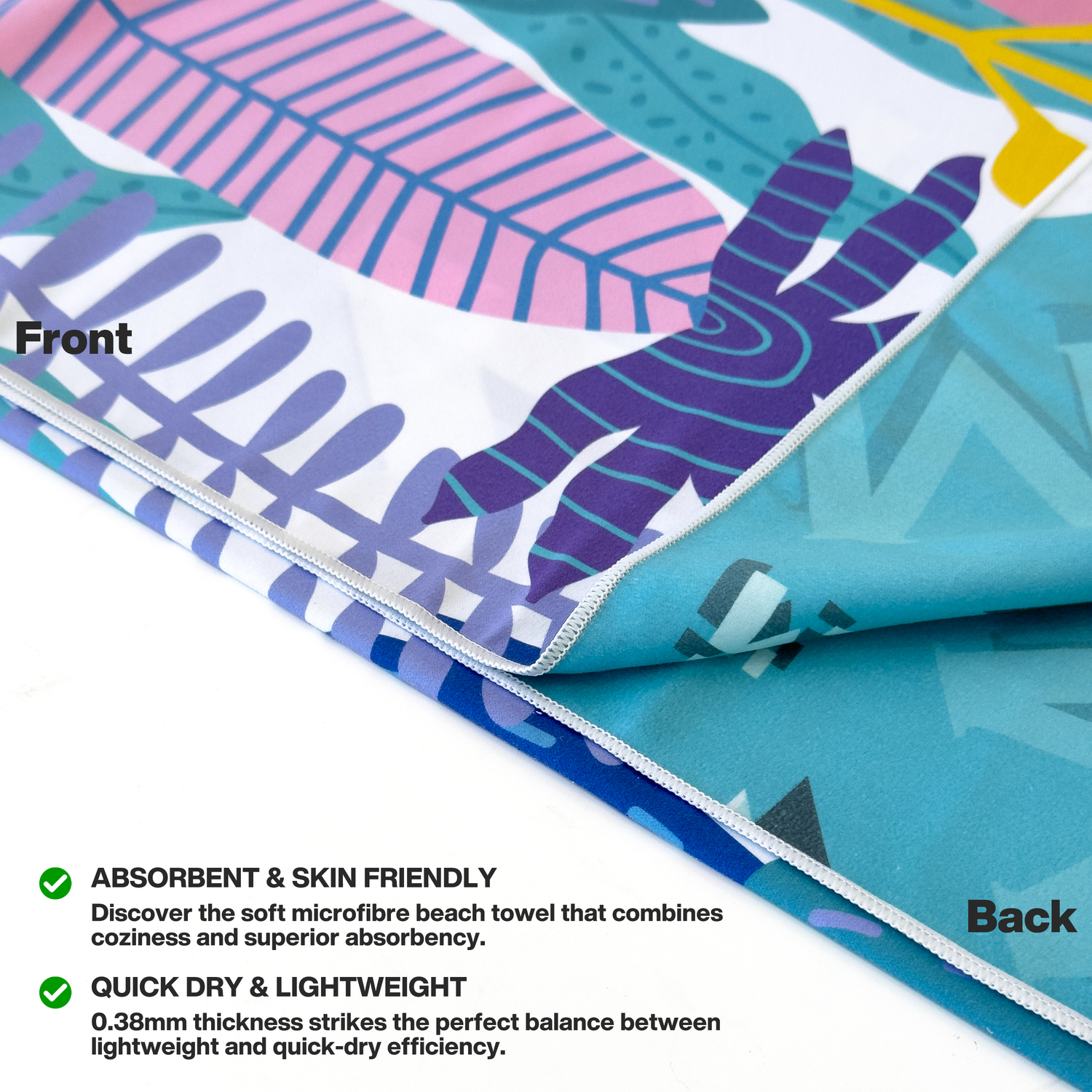 METEOR 180x90cm Extra Large Beach Towel, Sand Free, Quick Dry, With Carry Bag - Picture 38 of 203