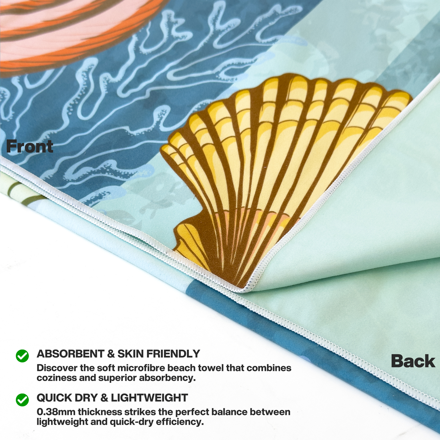 METEOR 180x90cm Extra Large Beach Towel, Sand Free, Quick Dry, With Carry Bag - Picture 59 of 203