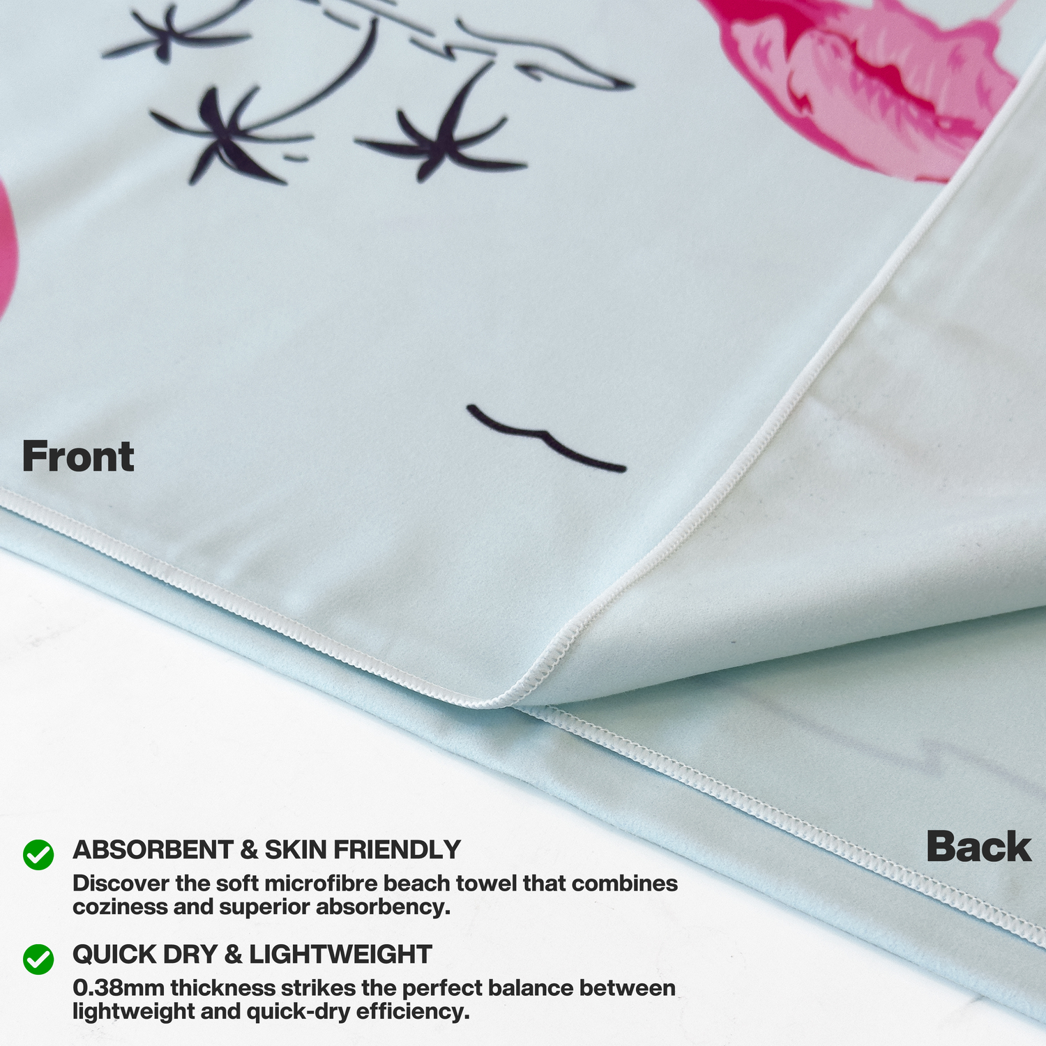 METEOR 180x90cm Extra Large Beach Towel, Sand Free, Quick Dry, With Carry Bag - Picture 66 of 203