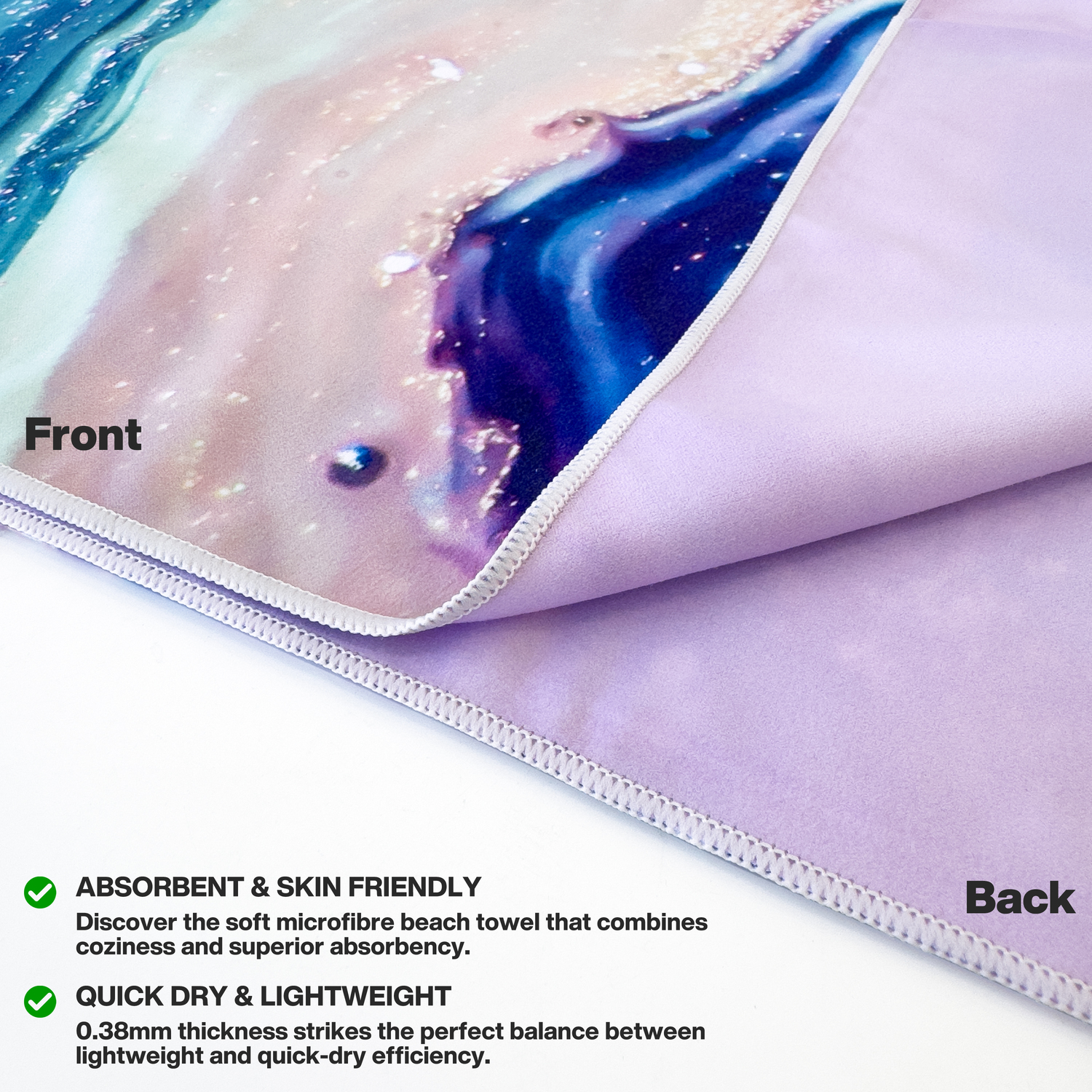 METEOR 180x90cm Extra Large Beach Towel, Sand Free, Quick Dry, With Carry Bag - Picture 80 of 203