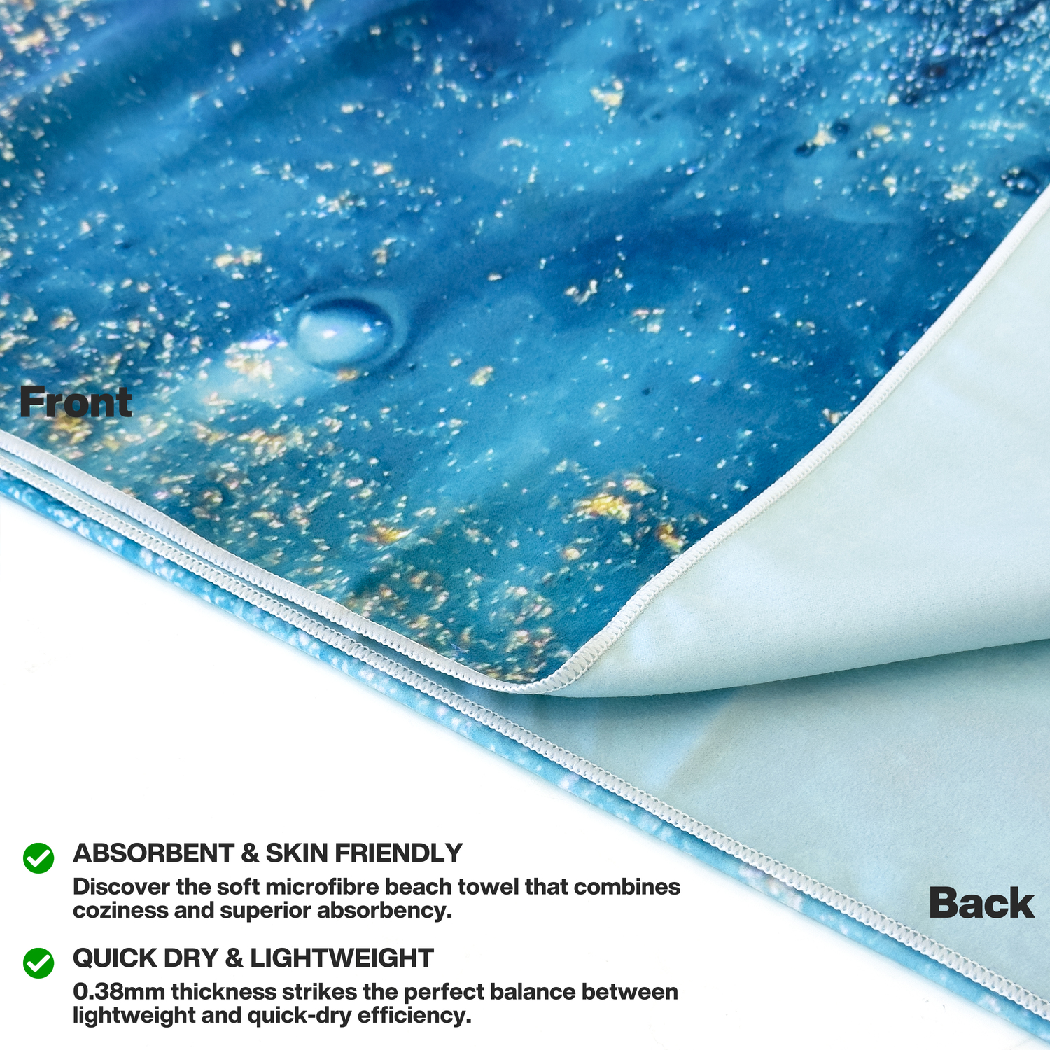 METEOR 180x90cm Extra Large Beach Towel, Sand Free, Quick Dry, With Carry Bag - Picture 87 of 203