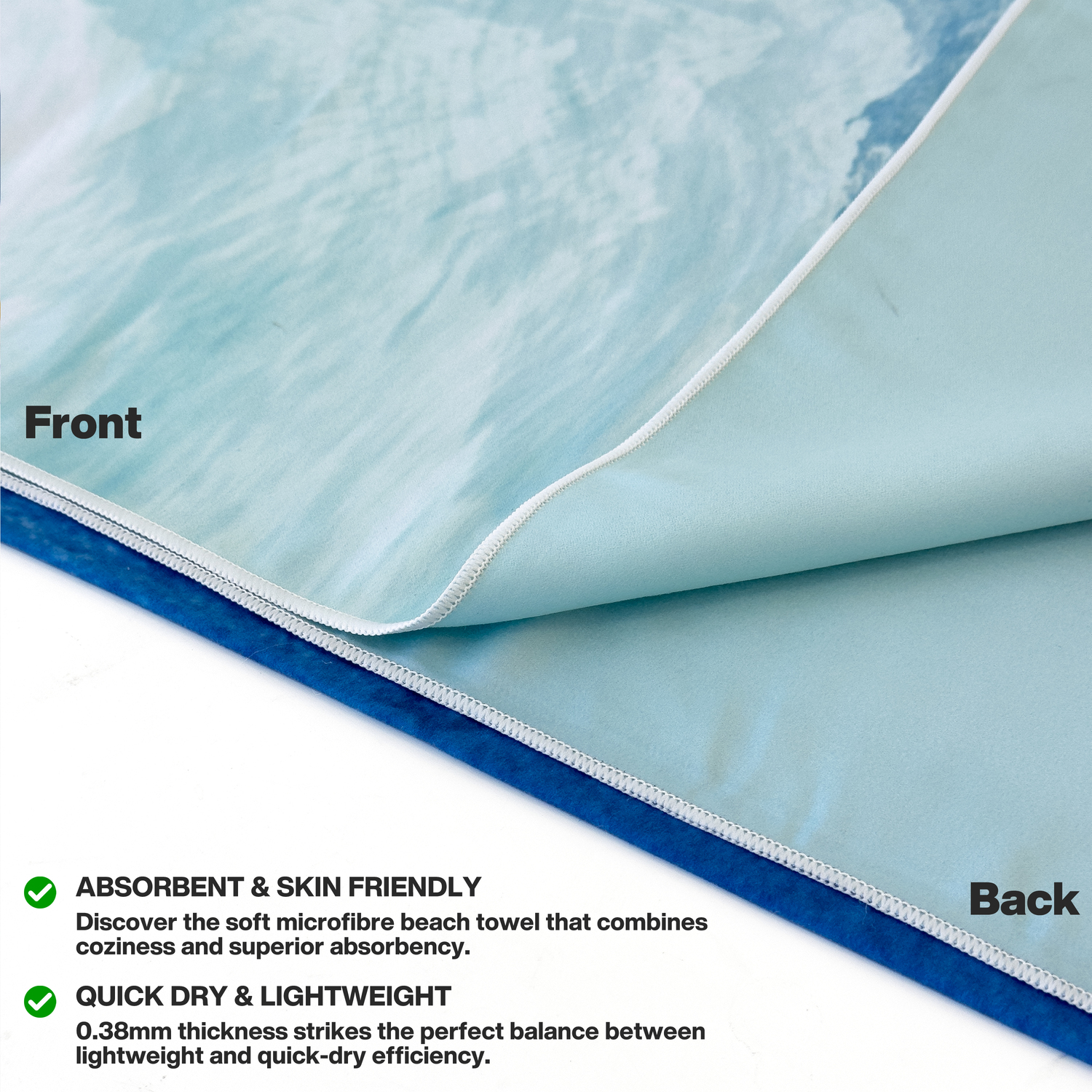 METEOR 180x90cm Extra Large Beach Towel, Sand Free, Quick Dry, With Carry Bag - Picture 115 of 203