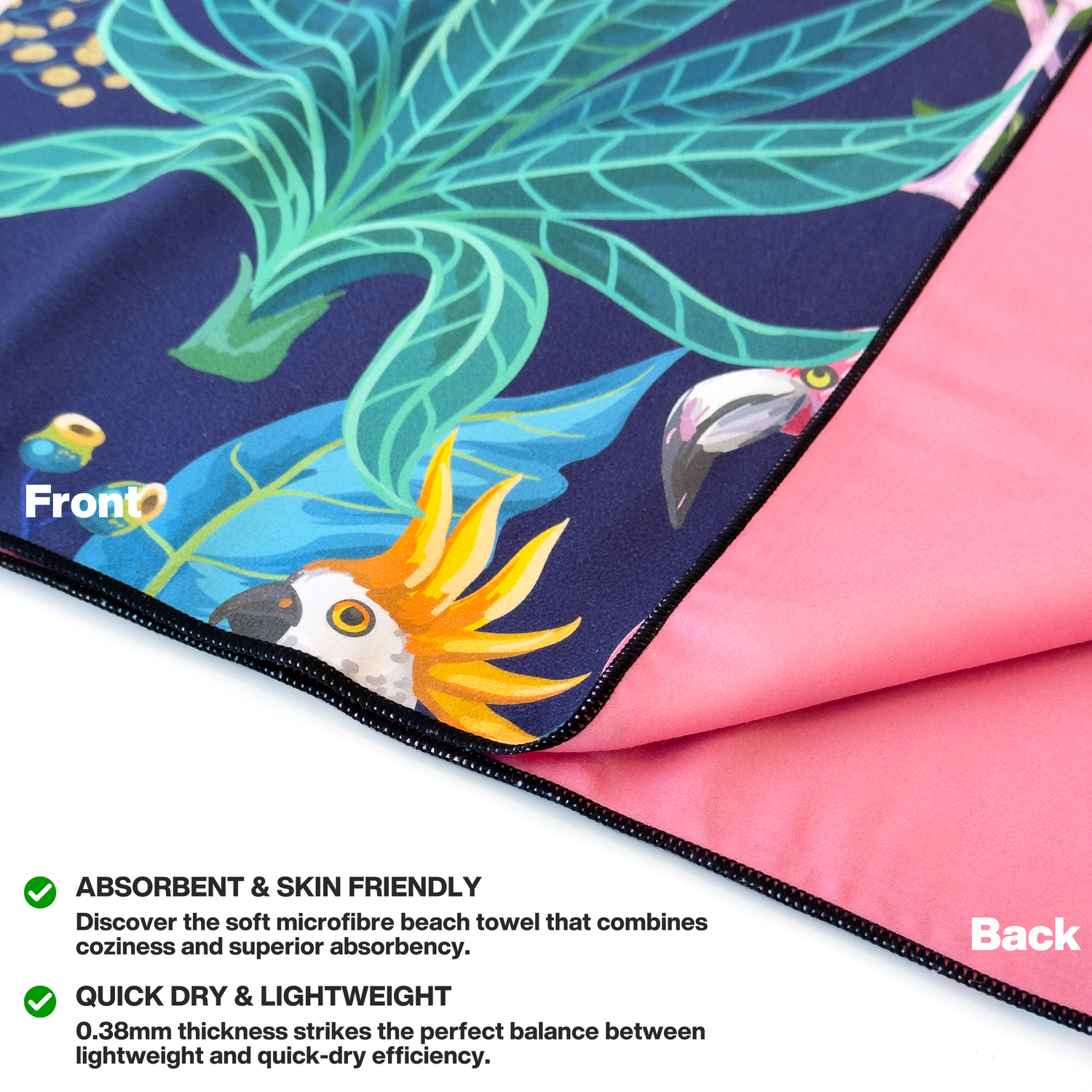 METEOR 180x90cm Extra Large Beach Towel, Sand Free, Quick Dry, With Carry Bag - Picture 143 of 203