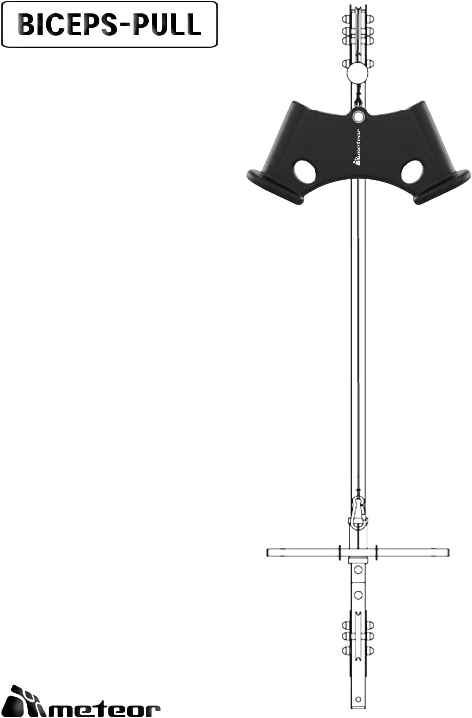 METEOR Cable Pulley Attachments, Exercise Machine Accessories LAT V-GRIP BICEPS - Picture 8 of 70