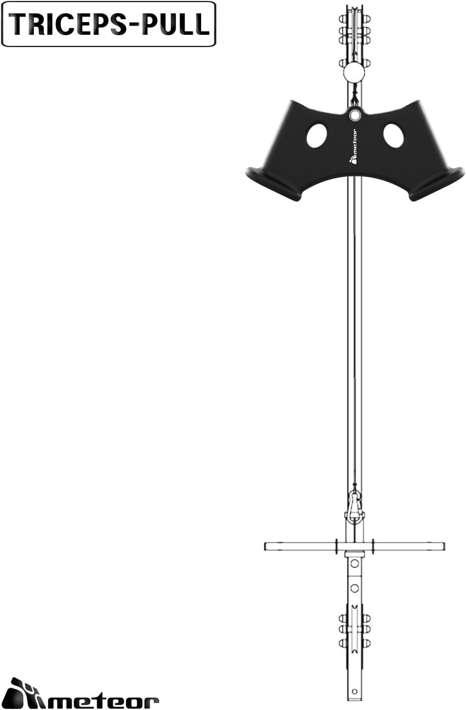 METEOR Cable Pulley Attachments, Exercise Machine Accessories LAT V-GRIP BICEPS - Picture 49 of 70