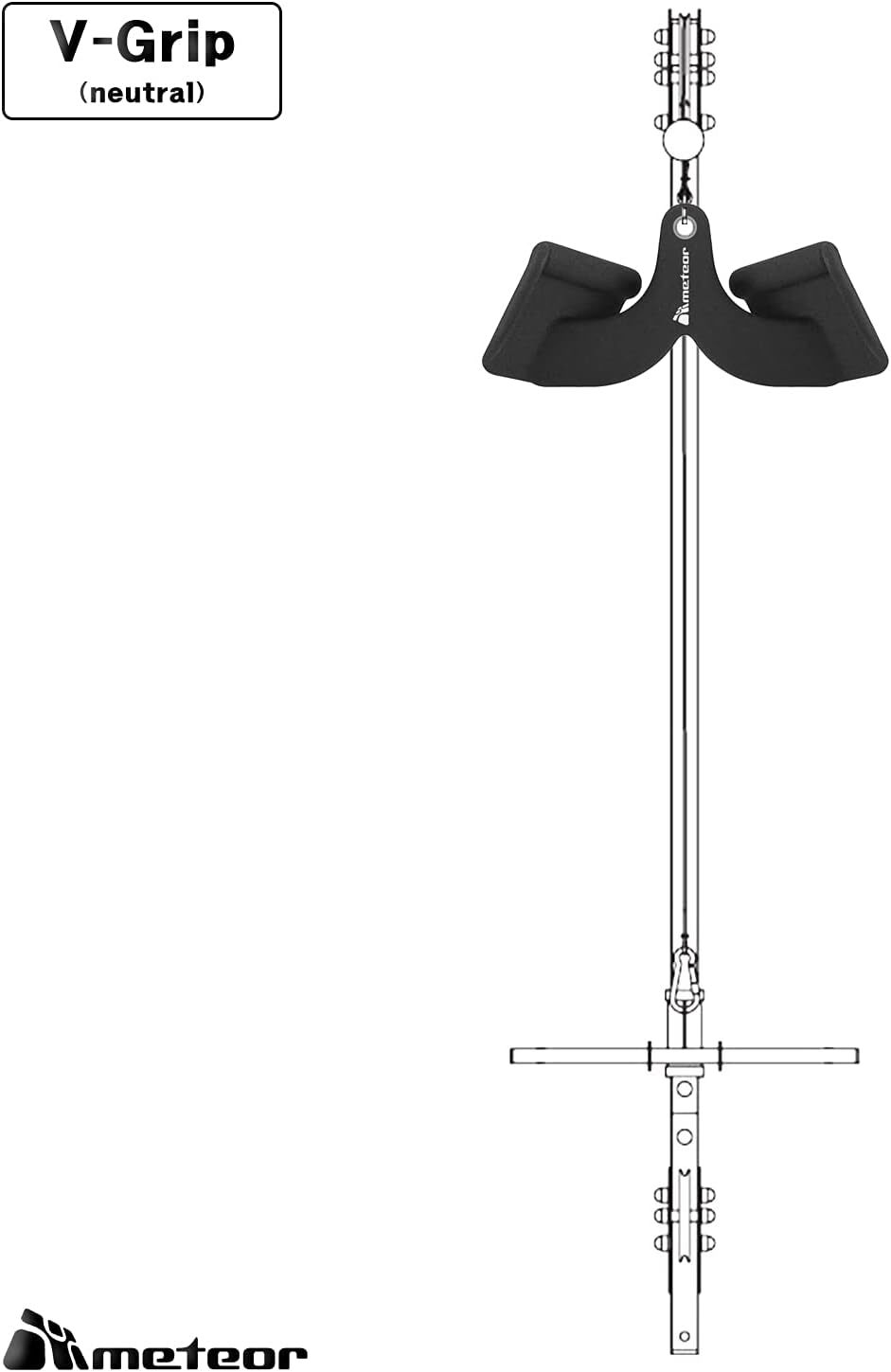 METEOR Cable Pulley Attachments, Exercise Machine Accessories LAT V-GRIP BICEPS - Picture 65 of 70