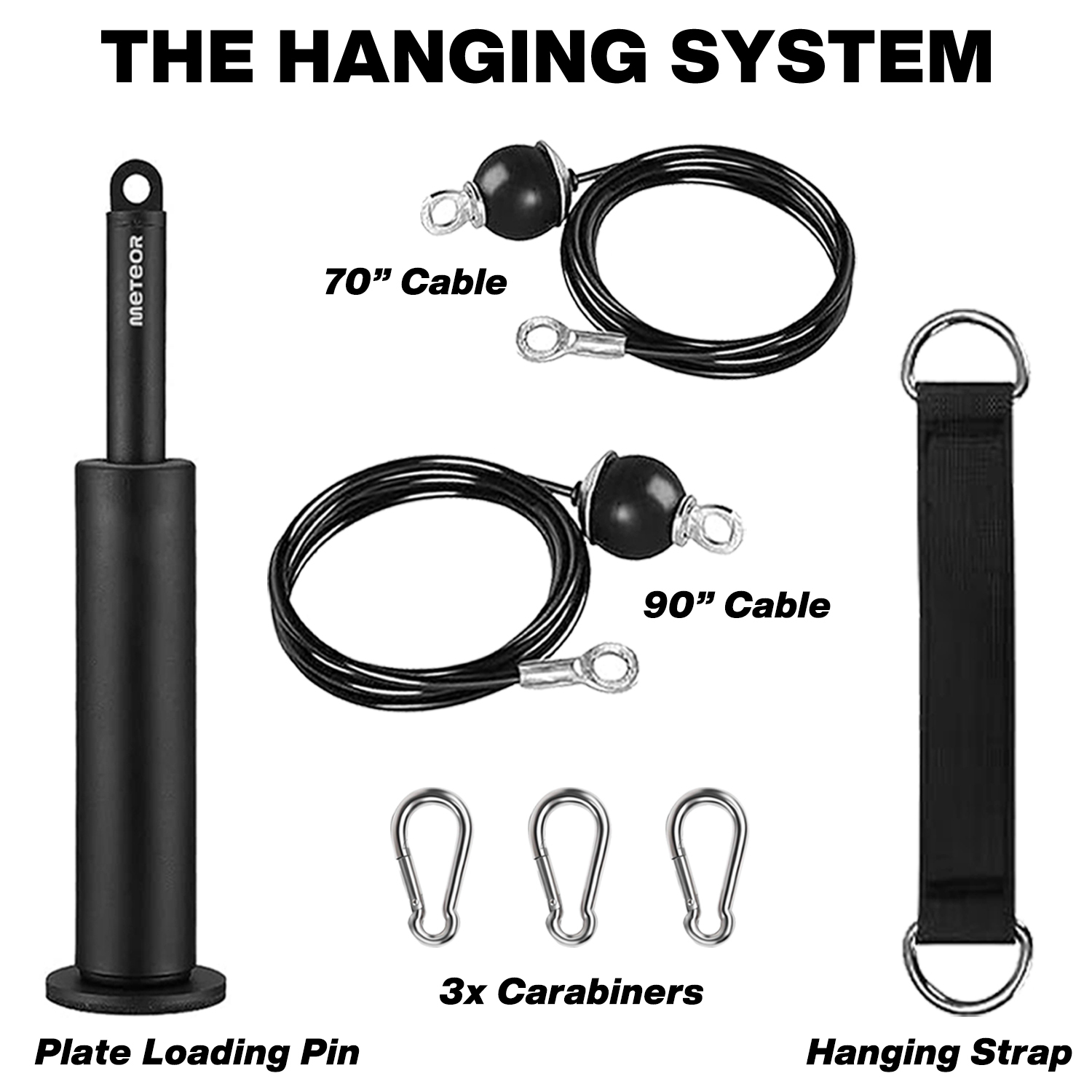 METEOR Cable Pulley Attachment Tricep Rope V Grip LAT Pull Down Gym Accessory - Picture 118 of 122