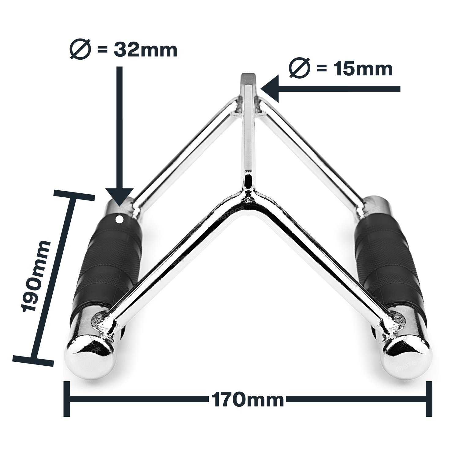 METEOR Cable Pulley Attachment Tricep Rope V Grip LAT Pull Down Gym Accessory - Picture 109 of 122