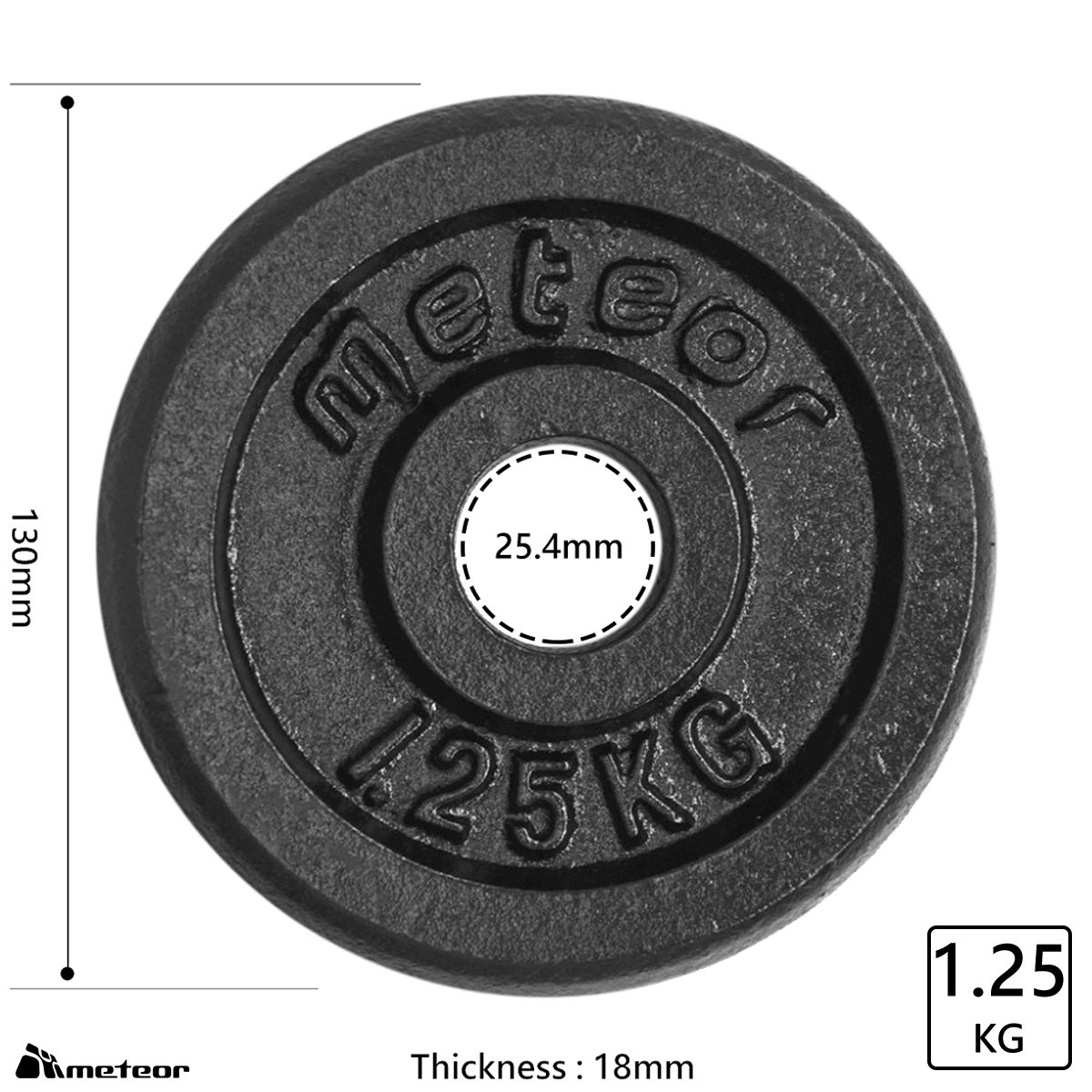 METEOR 0.5-10kg Standard Cast Iron Weight Plate Weightlifting Dumbbell Barbell - Picture 60 of 81
