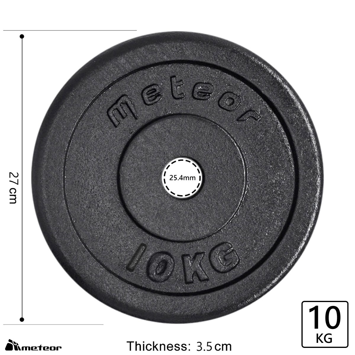 METEOR 0.5-10kg Standard Cast Iron Weight Plate Weightlifting Dumbbell Barbell - Picture 25 of 81
