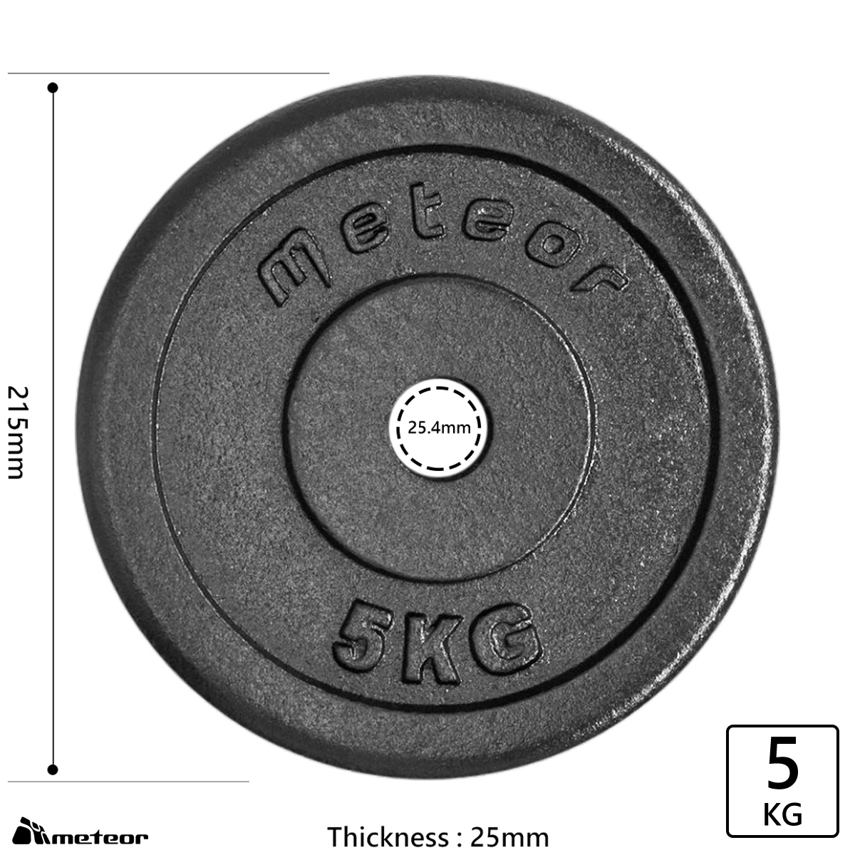METEOR 0.5-10kg Standard Cast Iron Weight Plate Weightlifting Dumbbell Barbell - Picture 76 of 81