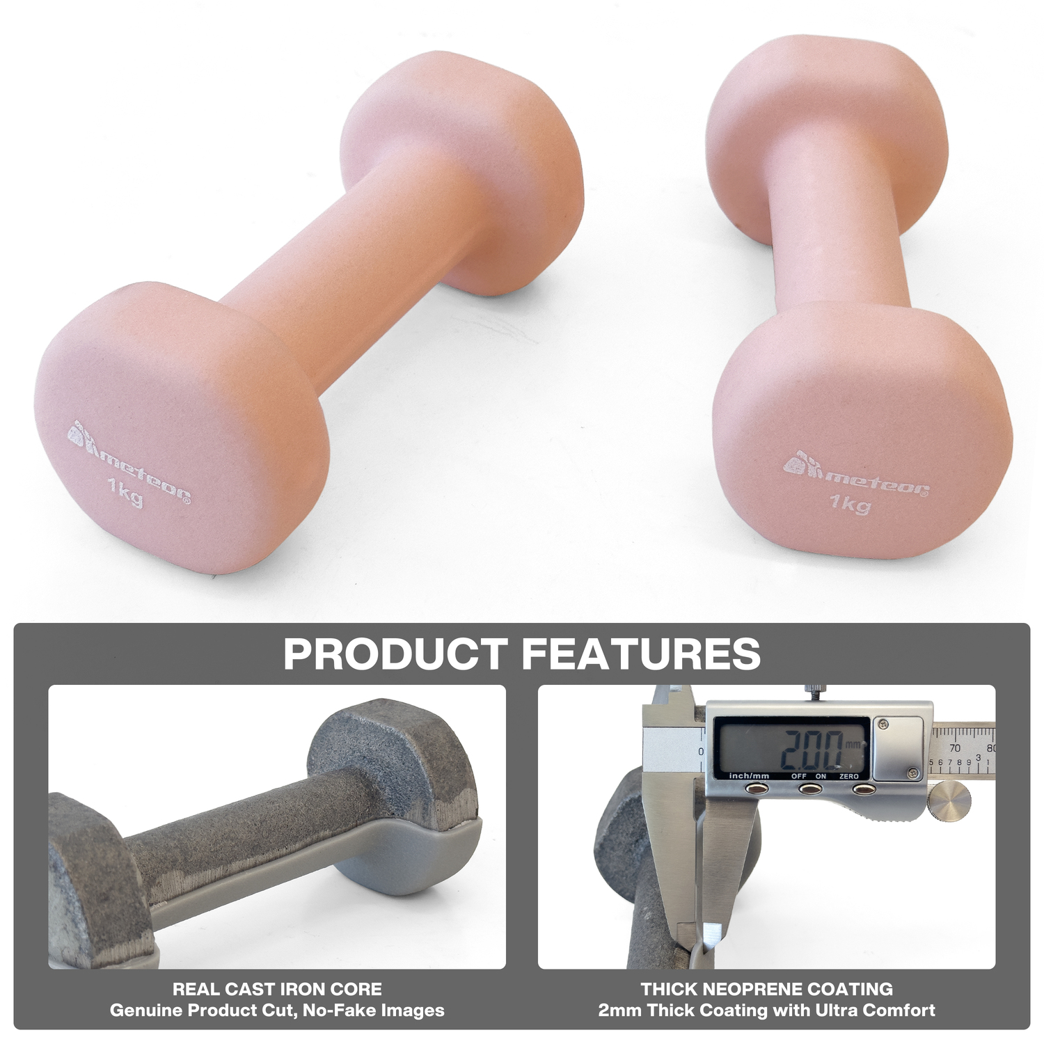 METEOR Anti-Slip Dumbbell-Dumbbell Set-Weightlifting-Barbell-Gym Weights - Picture 19 of 104