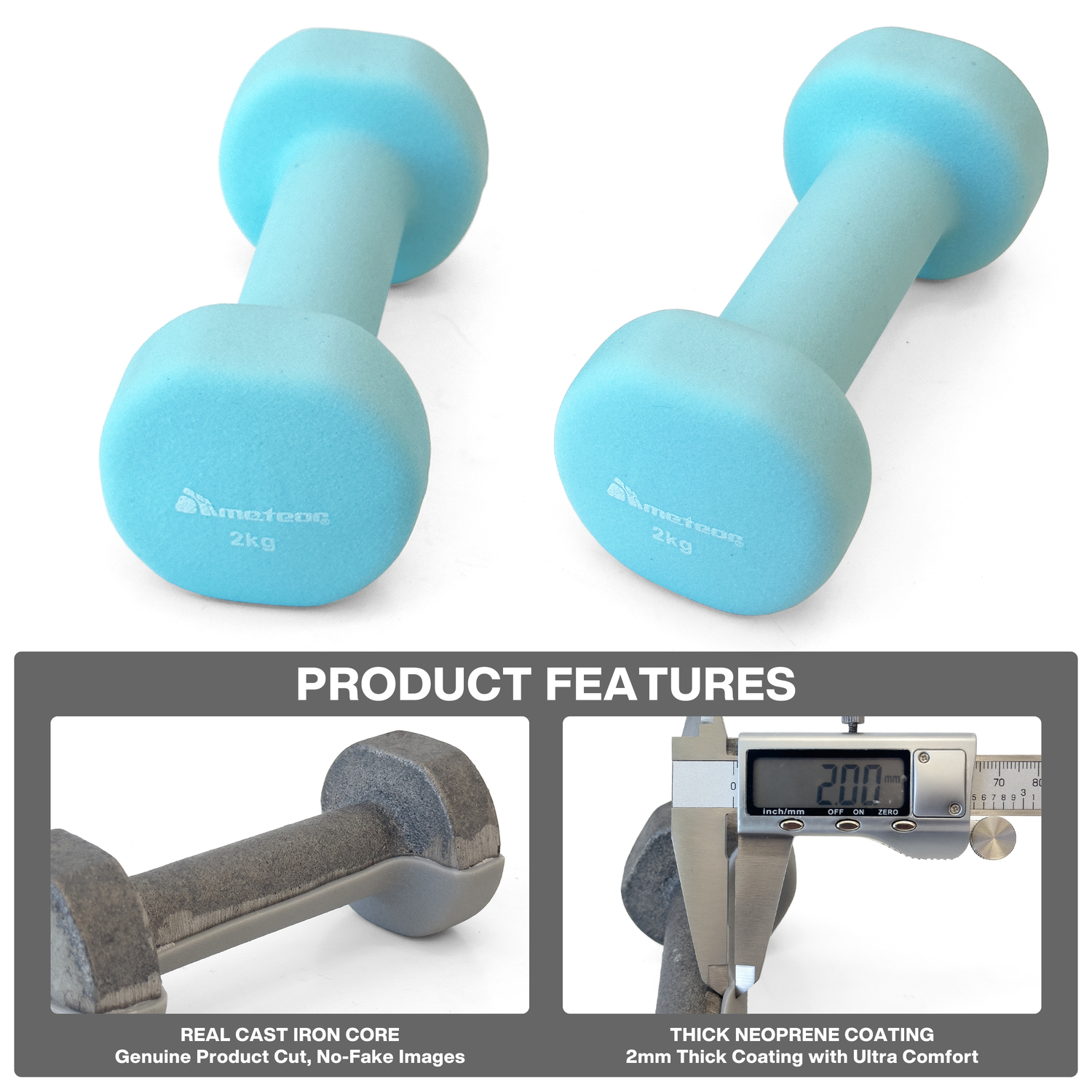 METEOR Anti-Slip Dumbbell-Dumbbell Set-Weightlifting-Barbell-Gym Weights - Picture 35 of 104