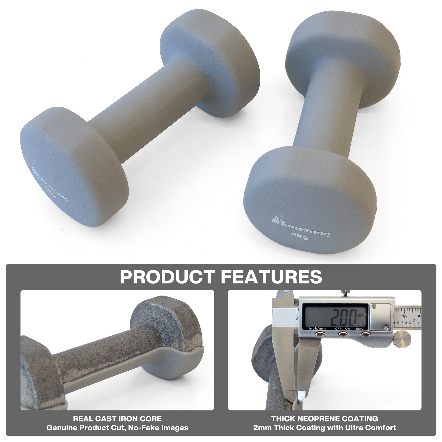 METEOR Anti-Slip Dumbbell-Dumbbell Set-Weightlifting-Barbell-Gym Weights - Picture 51 of 104
