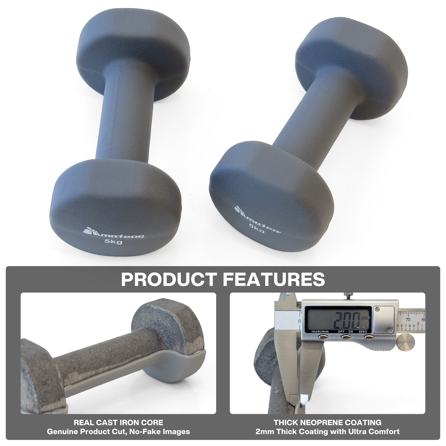 METEOR Anti-Slip Dumbbell-Dumbbell Set-Weightlifting-Barbell-Gym Weights - Picture 59 of 104