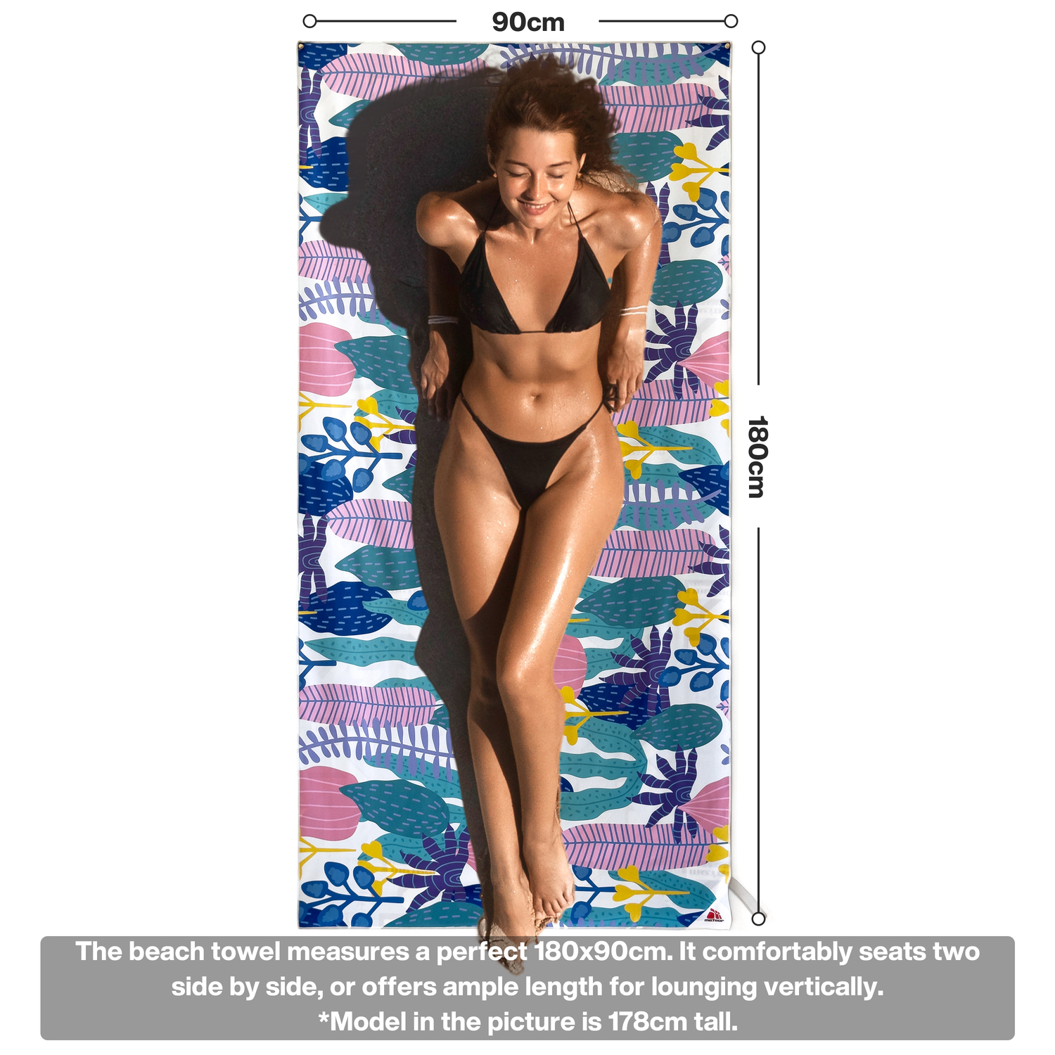 METEOR 180x90cm Extra Large Beach Towel, Sand Free, Quick Dry, With Carry Bag - Picture 39 of 203