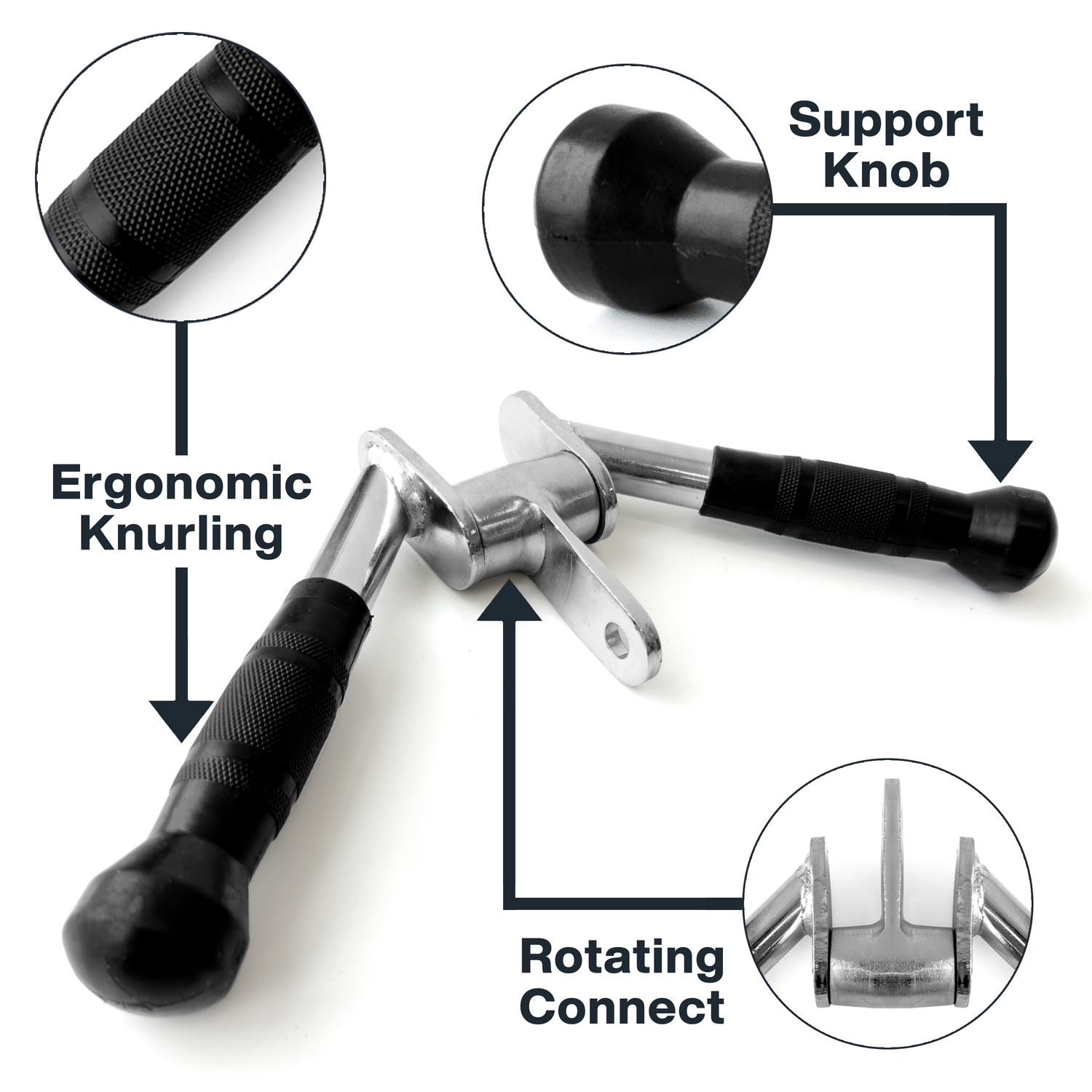 METEOR Cable Pulley Attachment Tricep Rope V Grip LAT Pull Down Gym Accessory - Picture 50 of 122