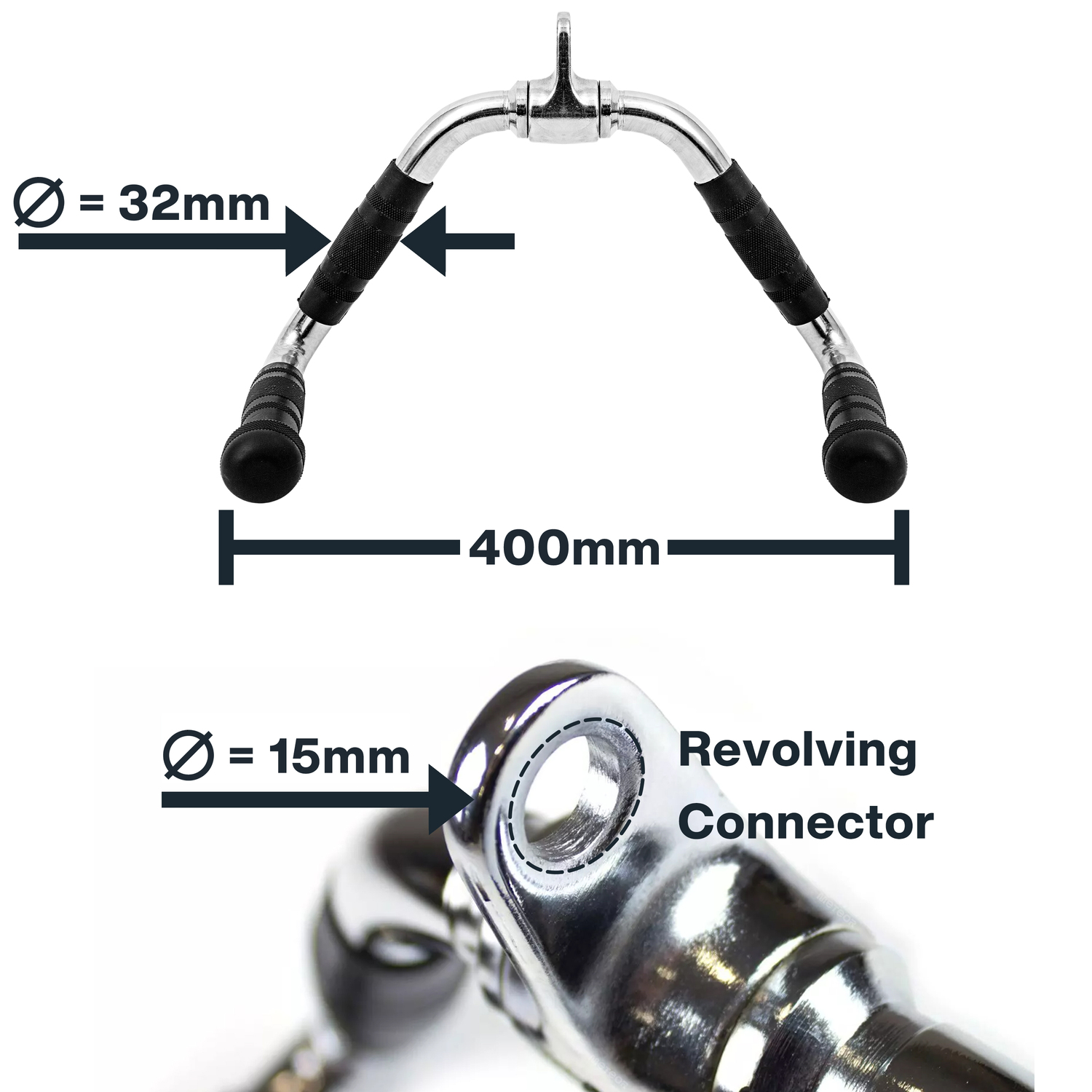 METEOR Cable Pulley Attachment Tricep Rope V Grip LAT Pull Down Gym Accessory - Picture 77 of 122