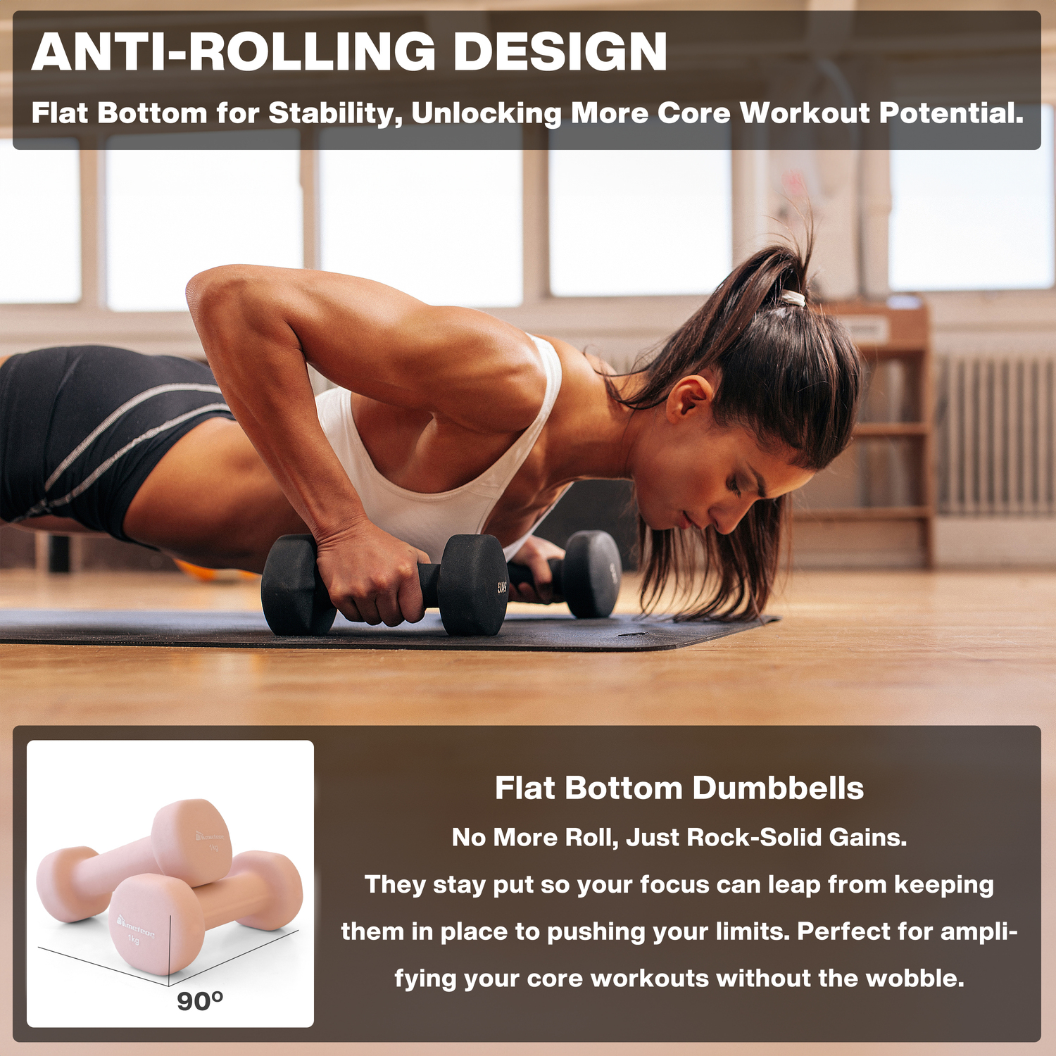 METEOR Anti-Slip Dumbbell-Dumbbell Set-Weightlifting-Barbell-Gym Weights - Picture 20 of 104