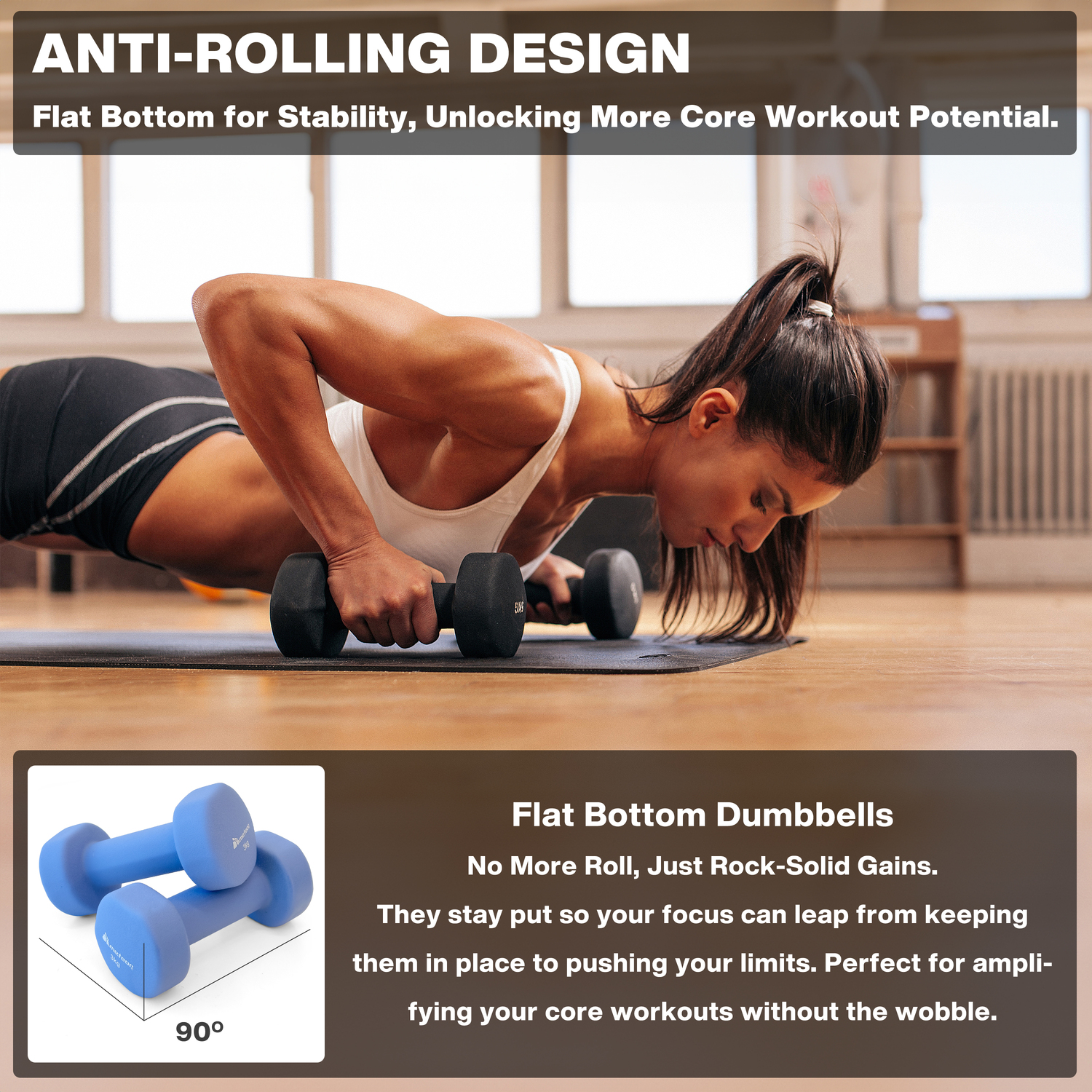 METEOR Anti-Slip Dumbbell-Dumbbell Set-Weightlifting-Barbell-Gym Weights - Picture 44 of 104