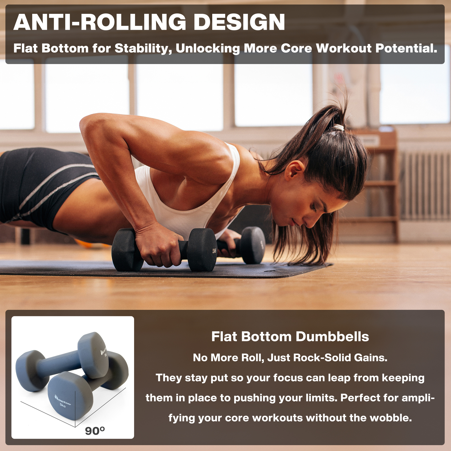 METEOR Anti-Slip Dumbbell-Dumbbell Set-Weightlifting-Barbell-Gym Weights - Picture 60 of 104