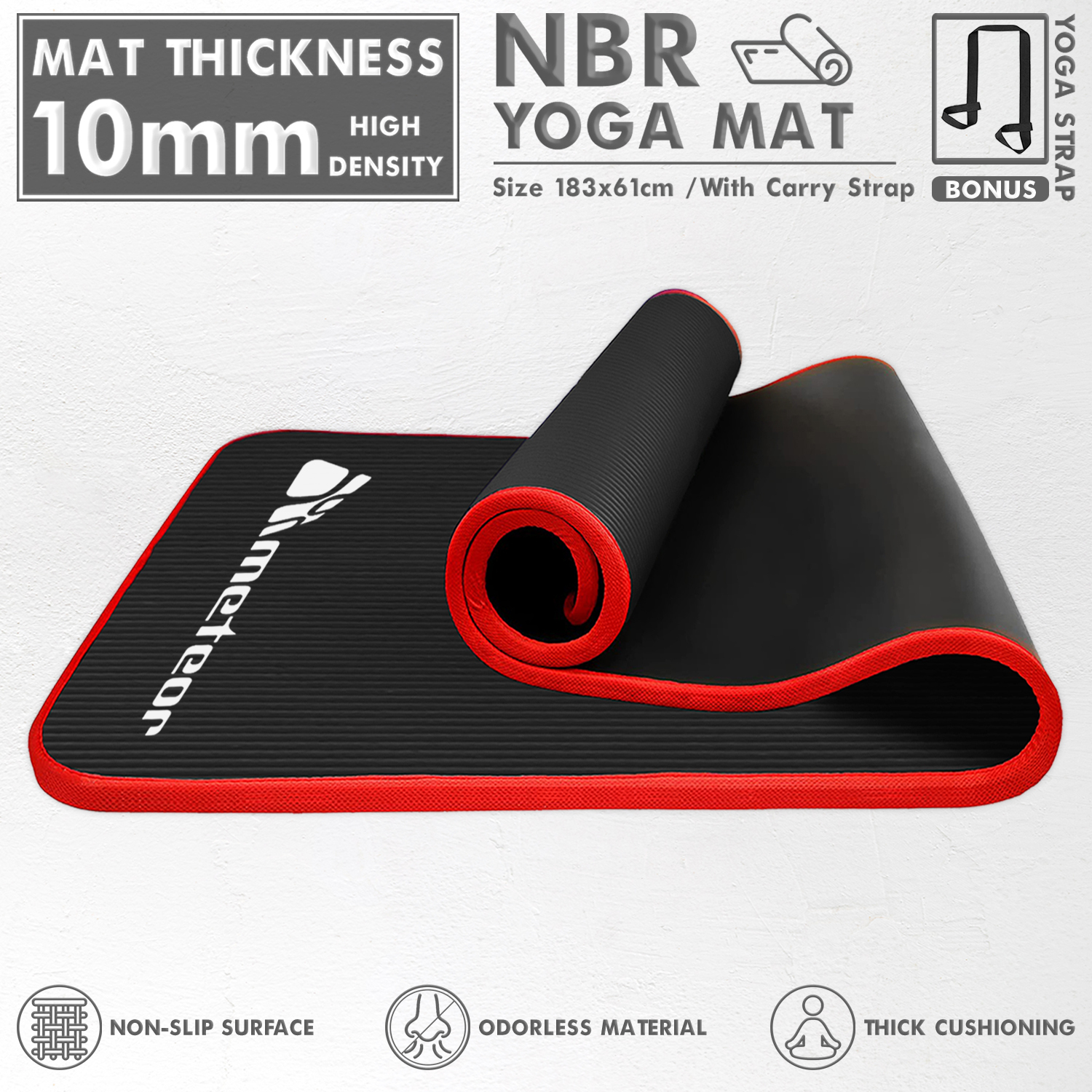 METEOR NBR Yoga Mat,NBR Mat,Exercise Mat,Gym Mat,Yoga Mat,Pilates Mat