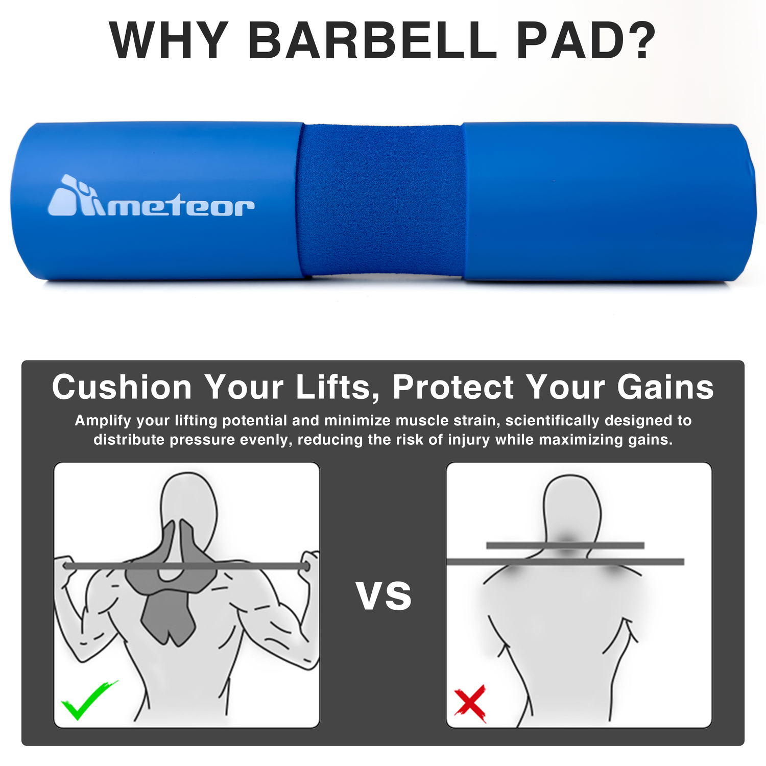 METEOR Barbell Pad Shoulder Pad Squat Pad Weightlifting Hip Thrust Lunges - Picture 23 of 79