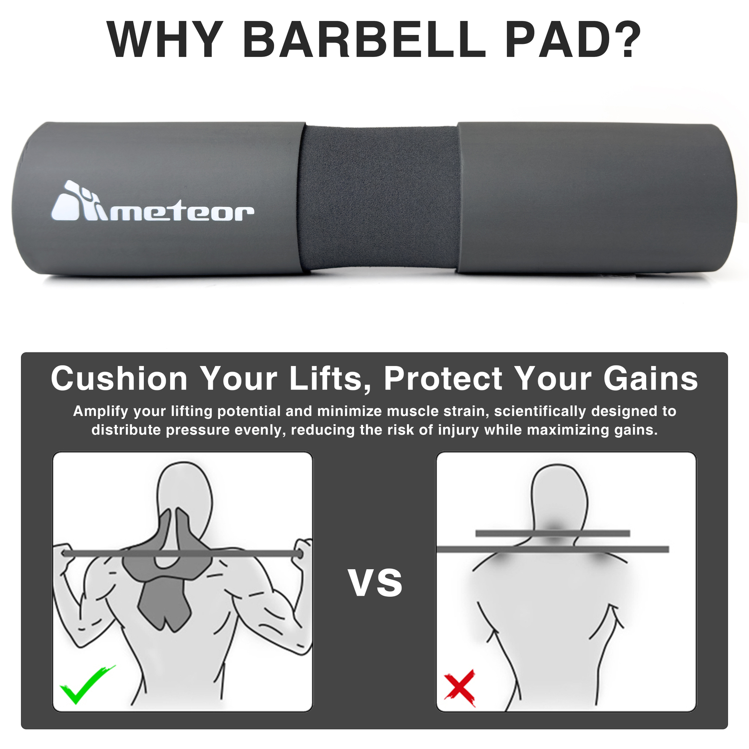 METEOR Barbell Pad Shoulder Pad Squat Pad Weightlifting Hip Thrust Lunges - Picture 43 of 79
