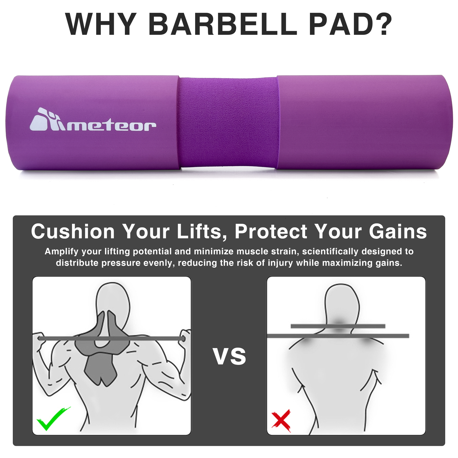 METEOR Barbell Pad Shoulder Pad Squat Pad Weightlifting Hip Thrust Lunges - Picture 53 of 79