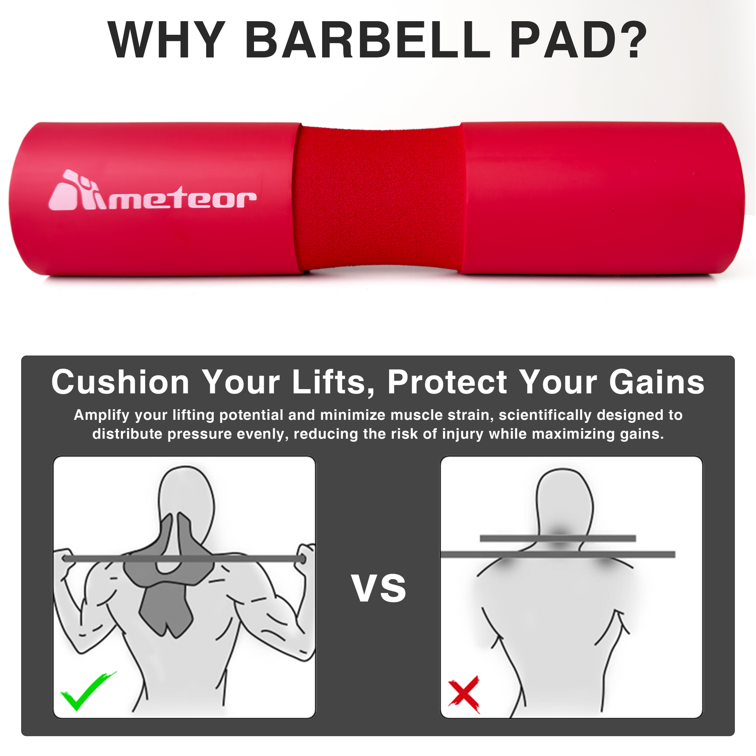 METEOR Barbell Pad Shoulder Pad Squat Pad Weightlifting Hip Thrust Lunges - Picture 63 of 79