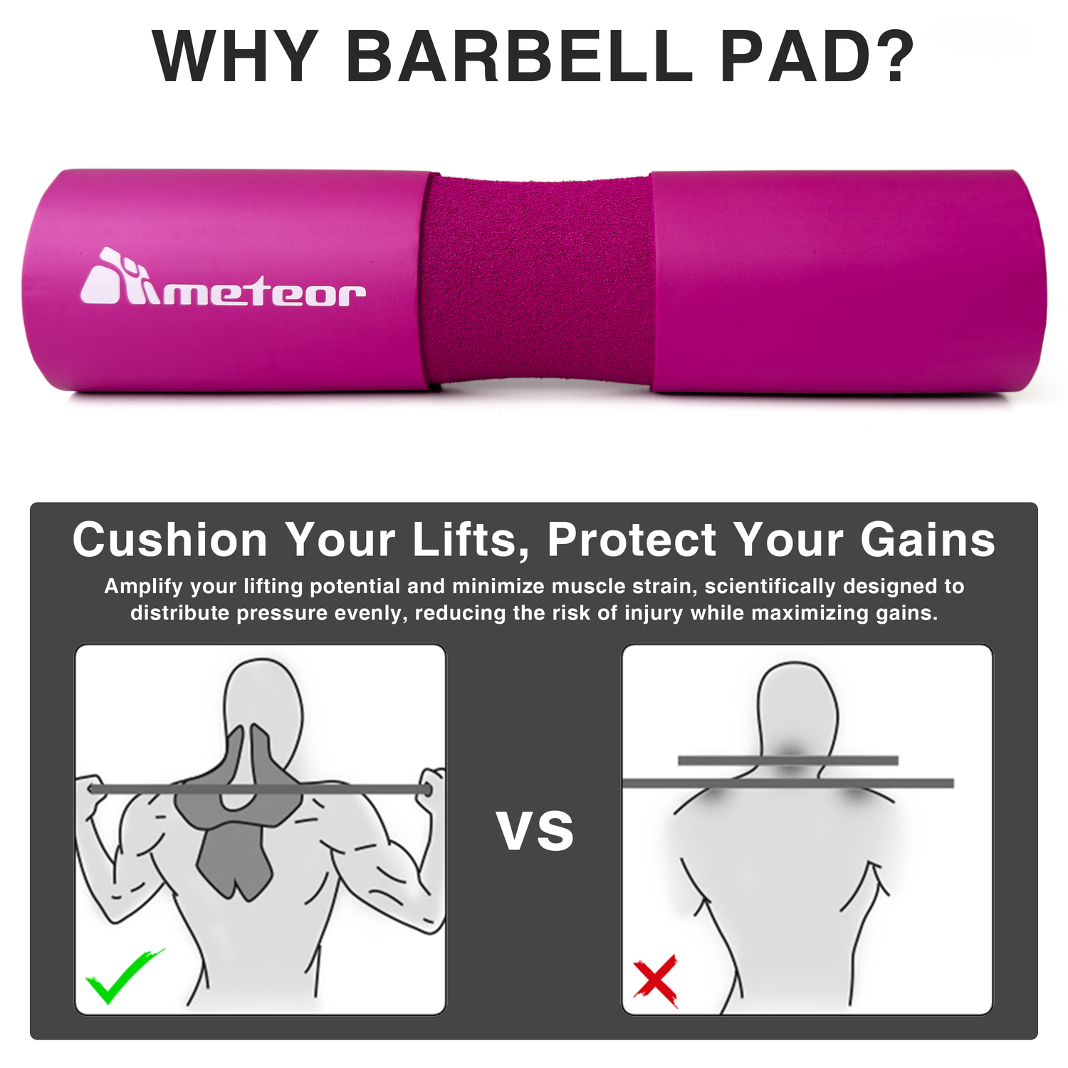 METEOR Barbell Pad Shoulder Pad Squat Pad Weightlifting Hip Thrust Lunges - Picture 73 of 79