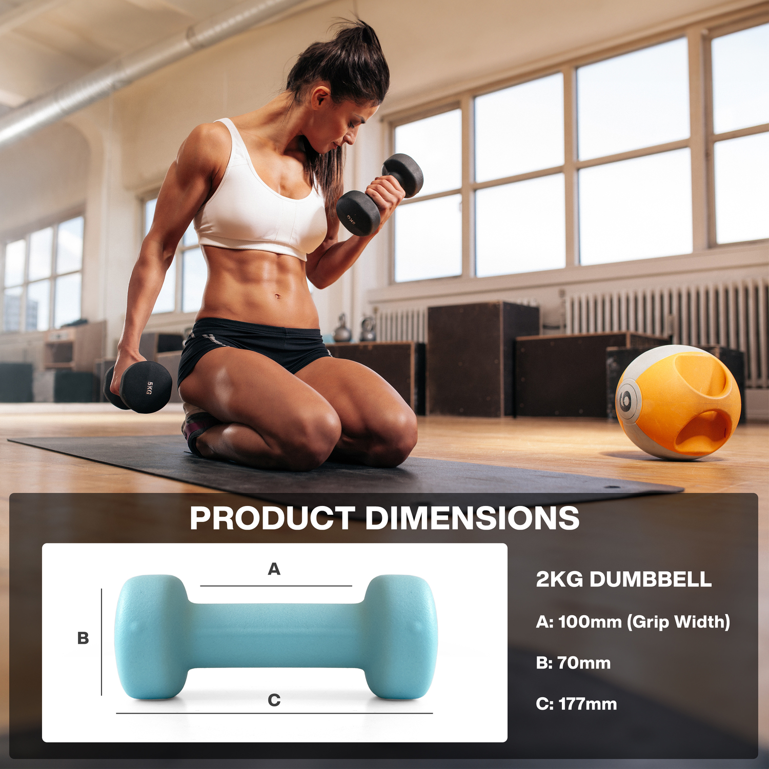 METEOR Anti-Slip Dumbbell-Dumbbell Set-Weightlifting-Barbell-Gym Weights - Picture 37 of 104