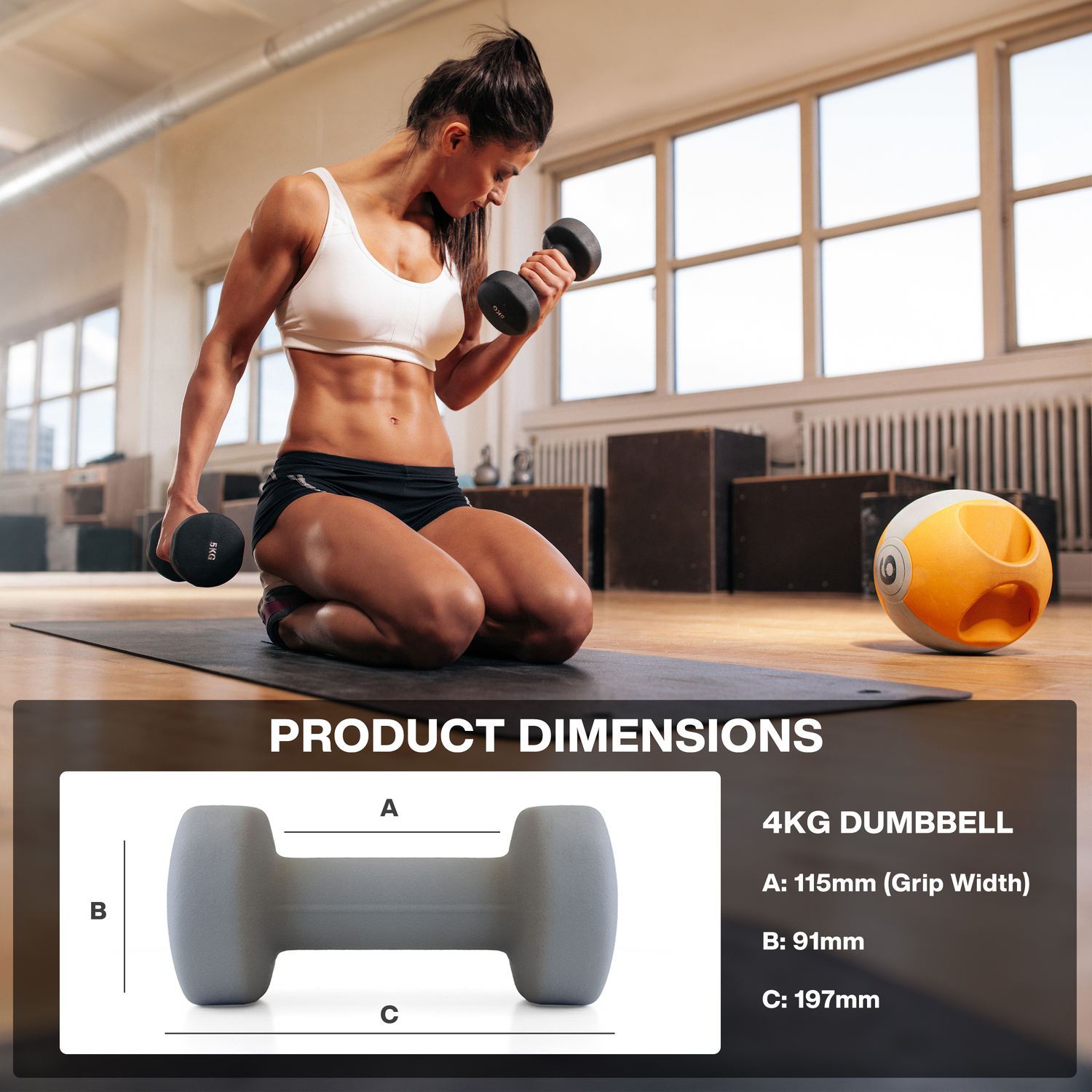 METEOR Anti-Slip Dumbbell-Dumbbell Set-Weightlifting-Barbell-Gym Weights - Picture 53 of 104