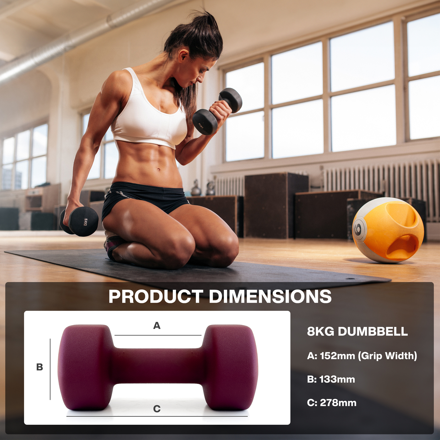 METEOR Anti-Slip Dumbbell-Dumbbell Set-Weightlifting-Barbell-Gym Weights - Picture 69 of 104