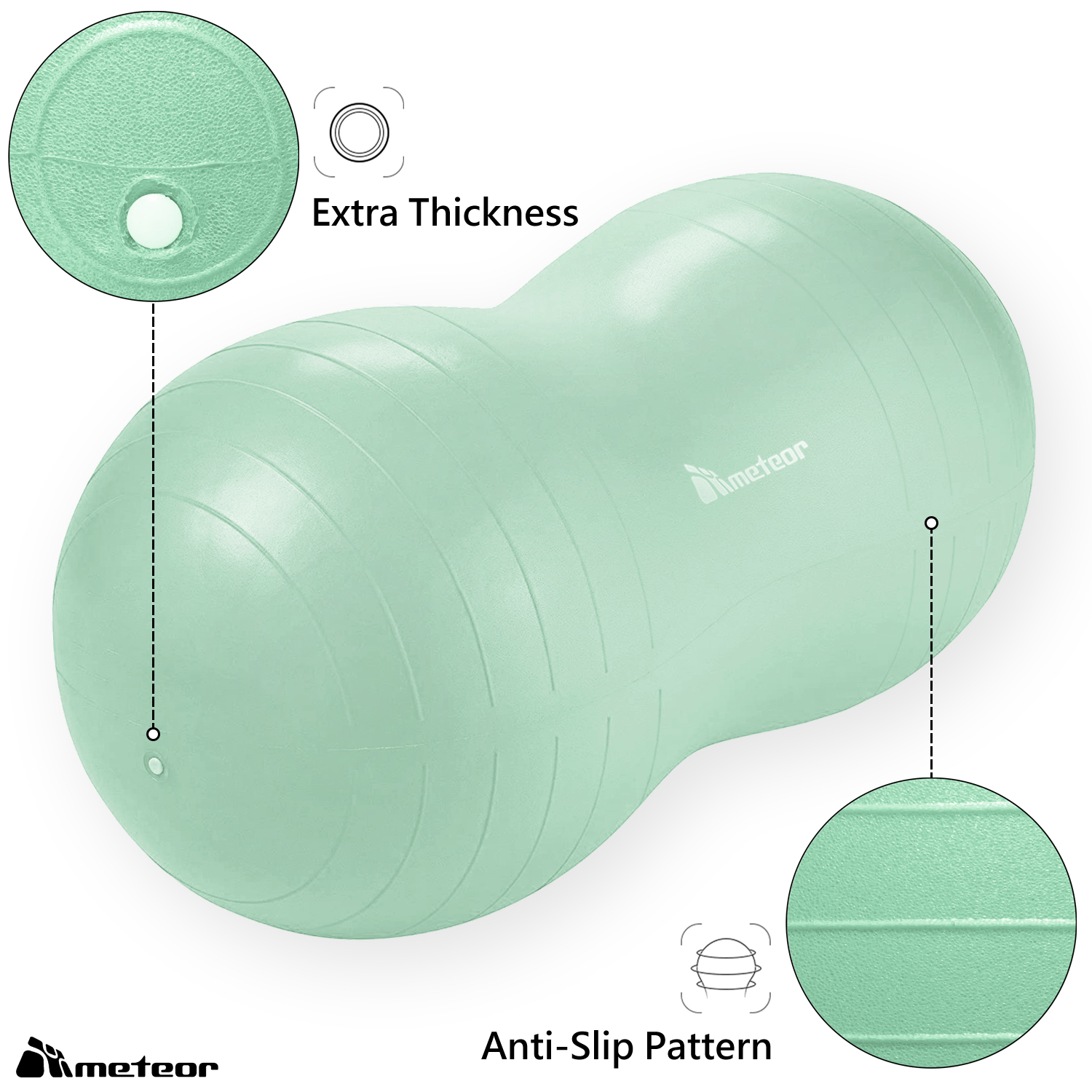 METEOR Anti-Burst Peanut Ball-Yoga Ball-Gym Ball-Swiss Ball-Pet-Kids-Birth Ball - Picture 41 of 56