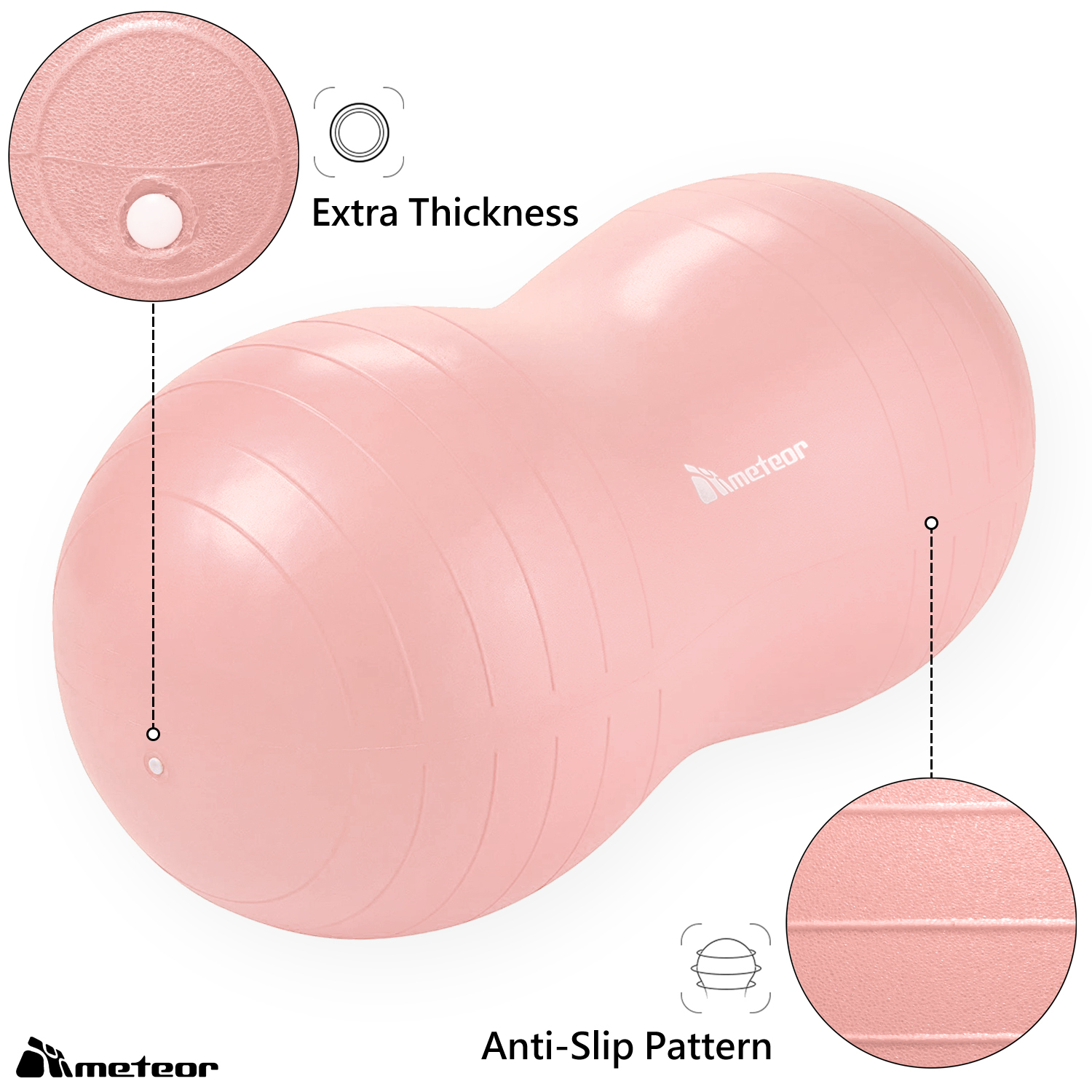 METEOR Anti-Burst Peanut Ball-Yoga Ball-Gym Ball-Swiss Ball-Pet-Kids-Birth Ball - Picture 51 of 56