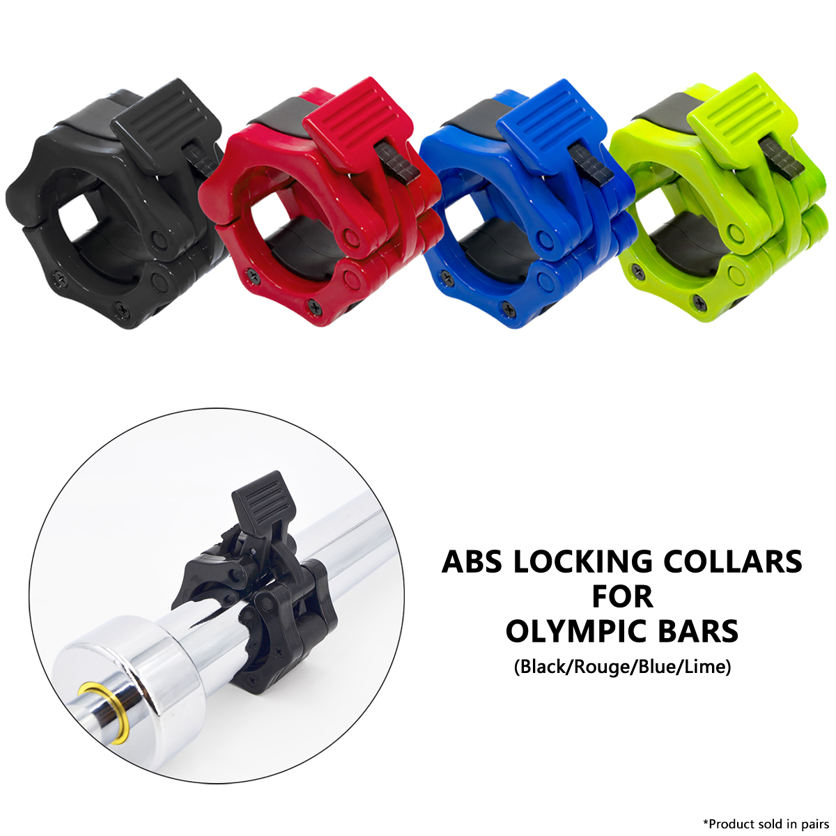 METEOR ABS Olympic Barbell Dumbbell Locking Collars Clamps Clips Weight