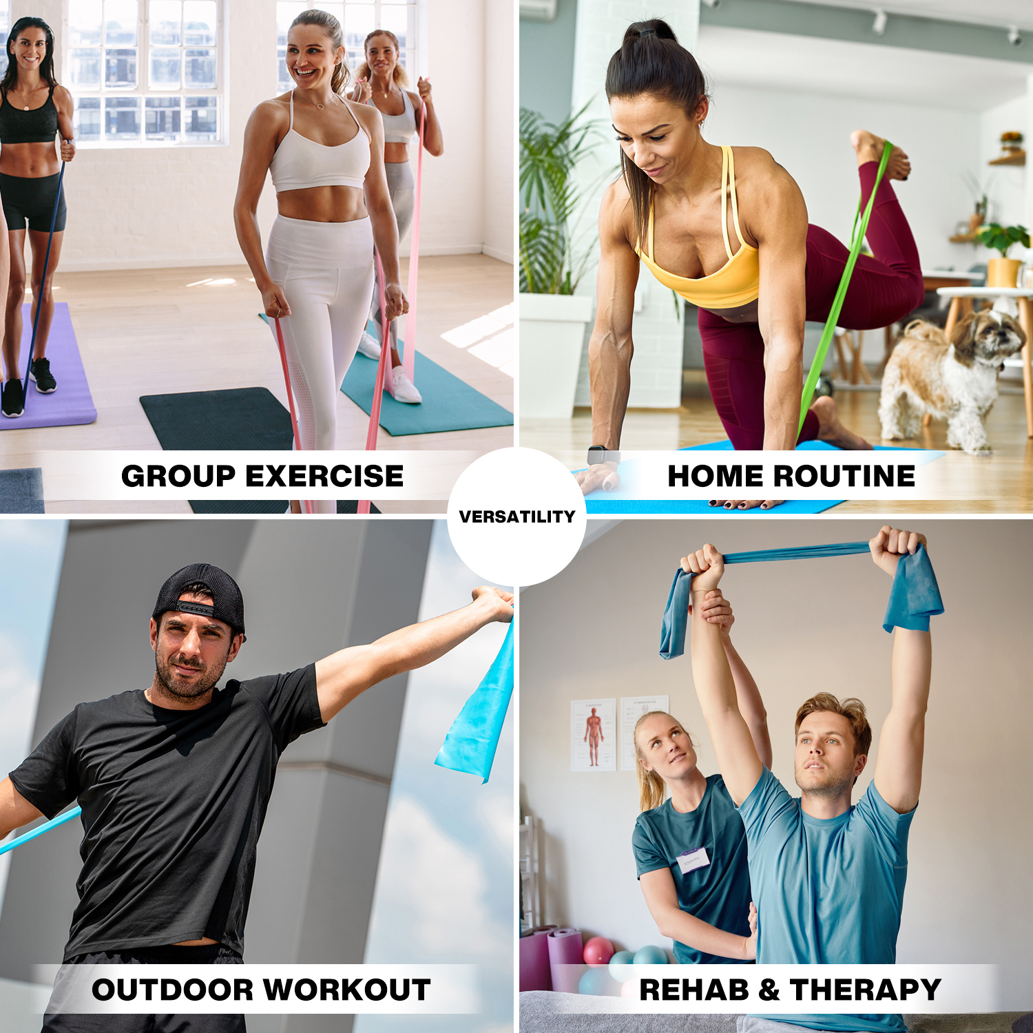 METEOR 200cm Flat Resistance Bands Set, Extra Long Exercise and Therapy Bands - Picture 14 of 31