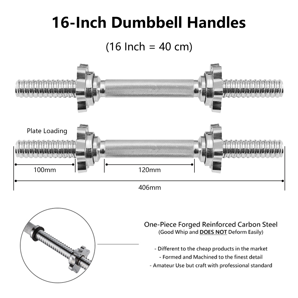 METEOR Standard Barbell Weightlifting Bar-Dumbell Handles-Tricep Bar-Ez Curl Bar - Picture 27 of 99