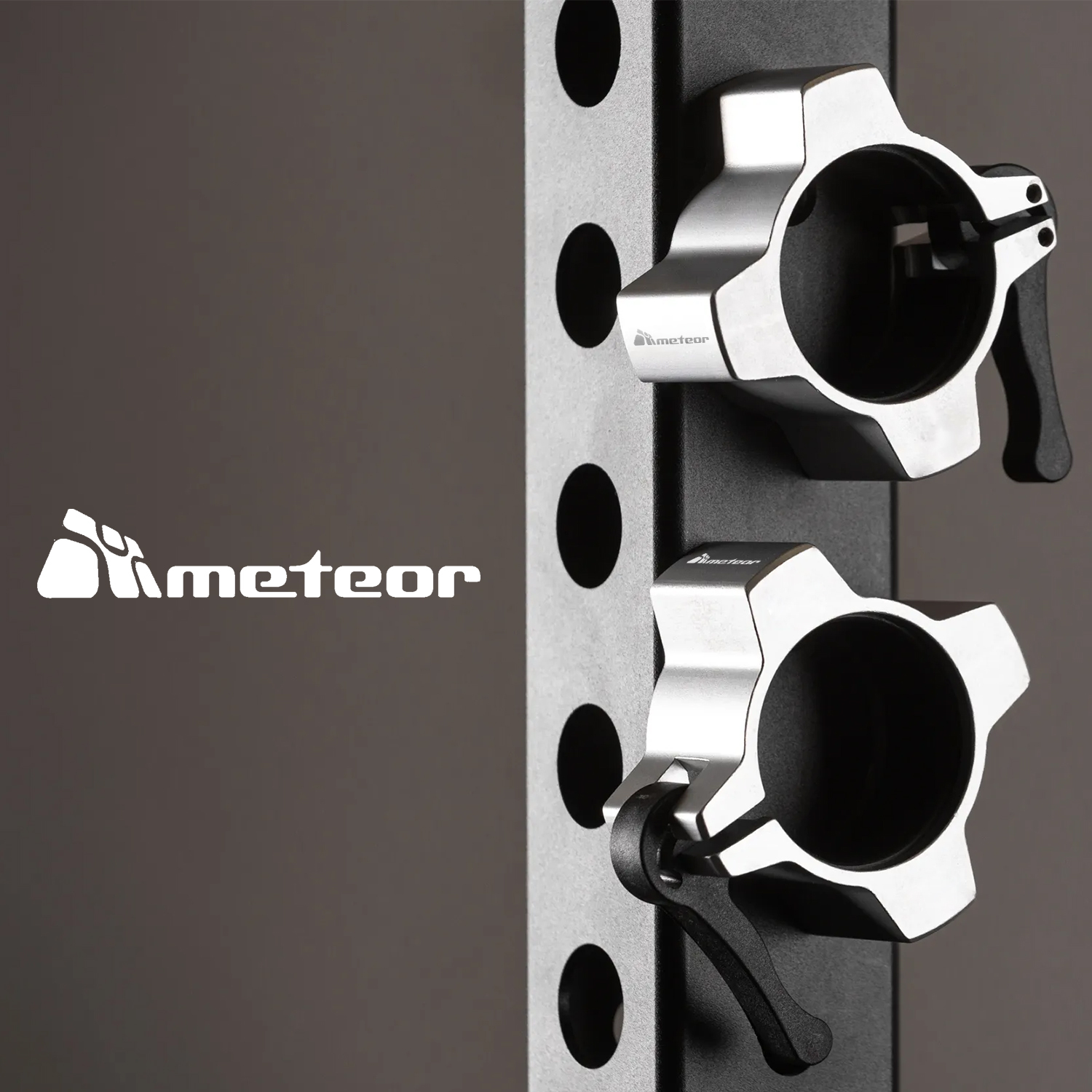 METEOR 50mm Aluminium Quick-Release Olympic Barbell Collars Clips Clamps - Picture 18 of 40
